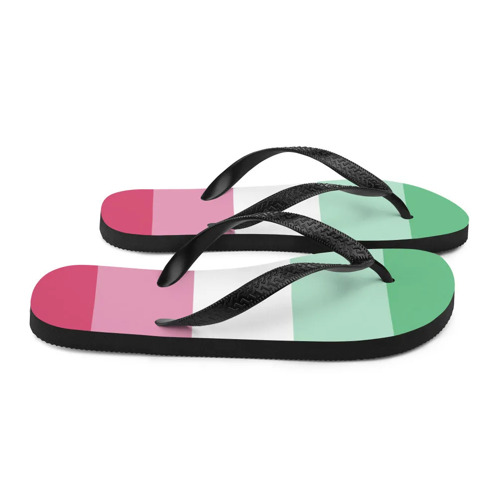 Abrosexual Pride Flip-Flops