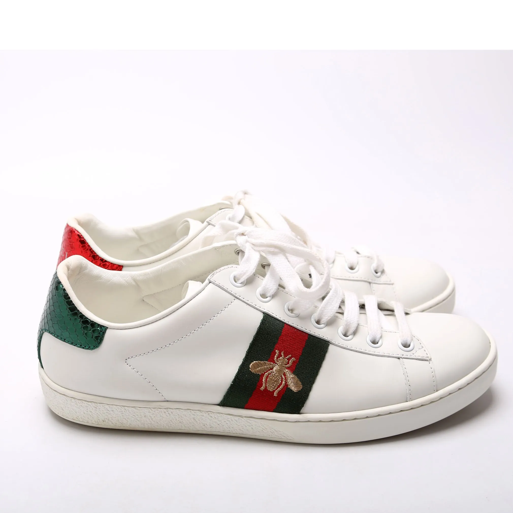 Ace Web Bee Leather Sneakers Size 37.5