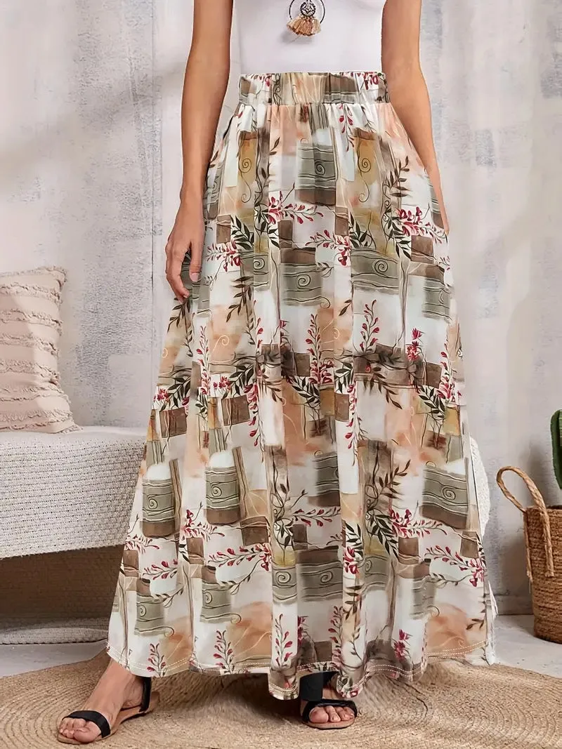 Ally Allover Print Skirt