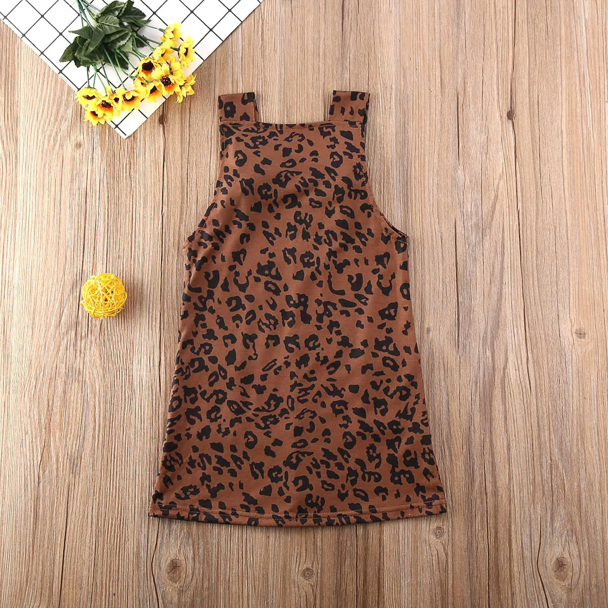 Baby Girls' Sleeveless Leopard Dress – Perfect for Everyday Wear