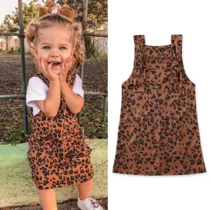 Baby Girls' Sleeveless Leopard Dress – Perfect for Everyday Wear