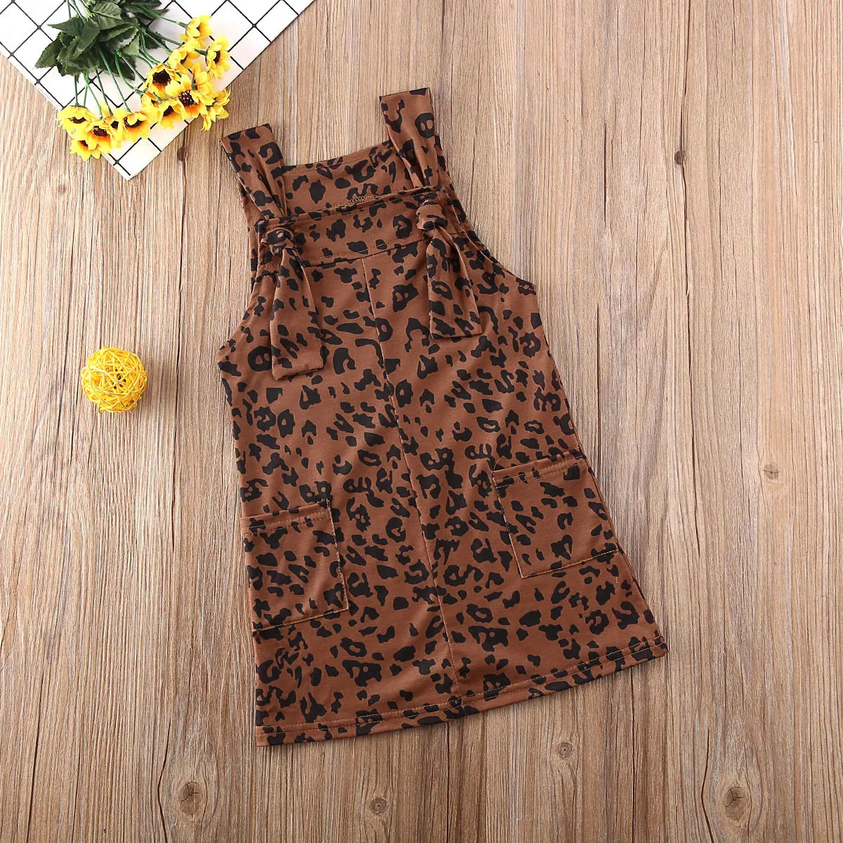 Baby Girls' Sleeveless Leopard Dress – Perfect for Everyday Wear