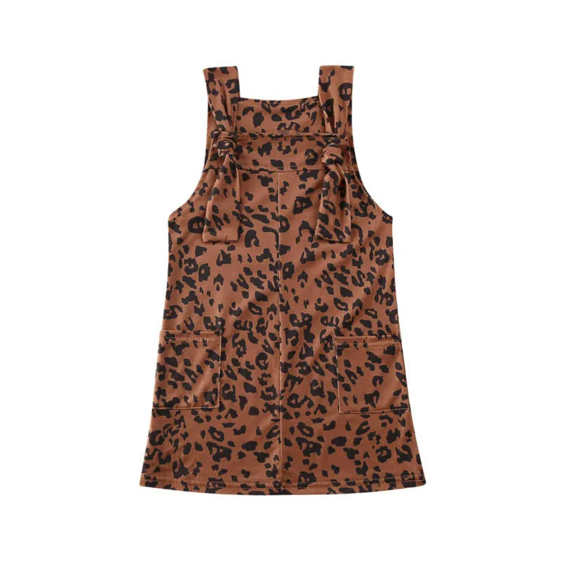Baby Girls' Sleeveless Leopard Dress – Perfect for Everyday Wear