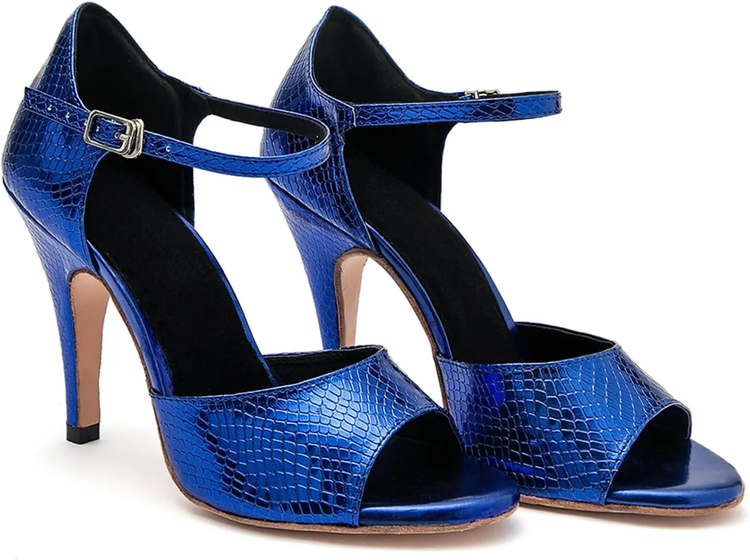 Ballroom Dancing Shoes for Women Snakeskin Stiletto High Heel Party Wedding Sandals