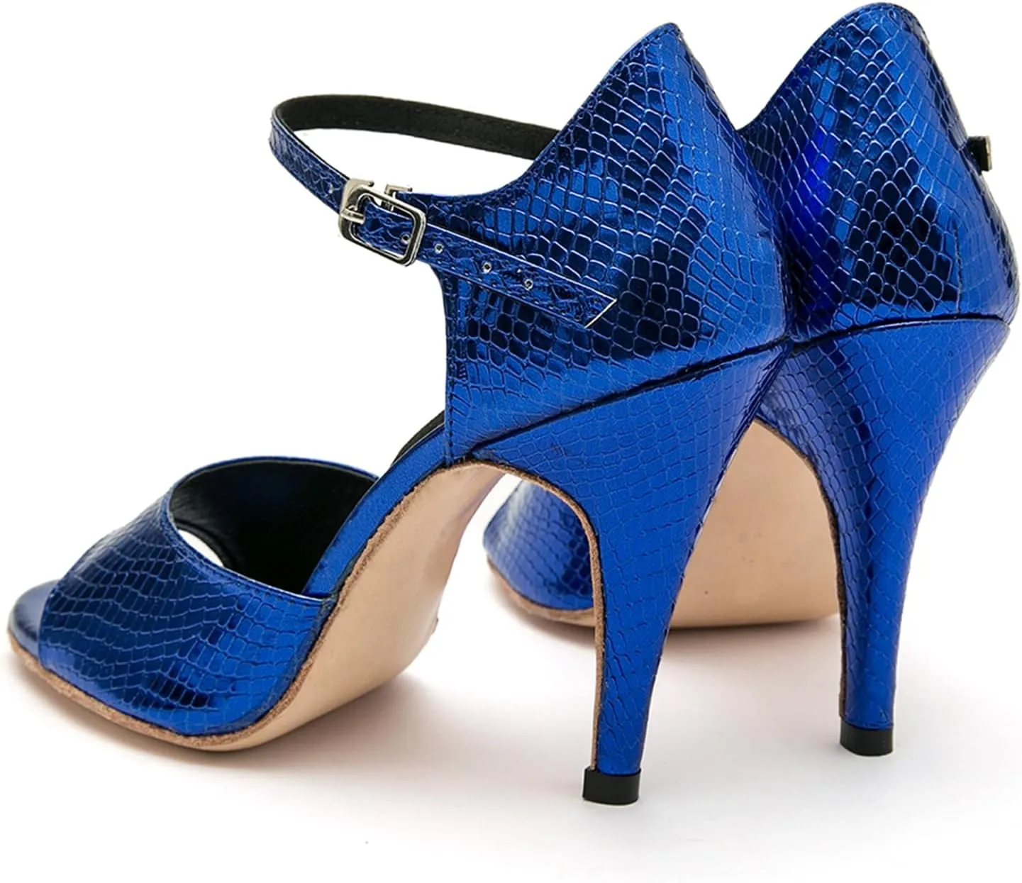 Ballroom Dancing Shoes for Women Snakeskin Stiletto High Heel Party Wedding Sandals