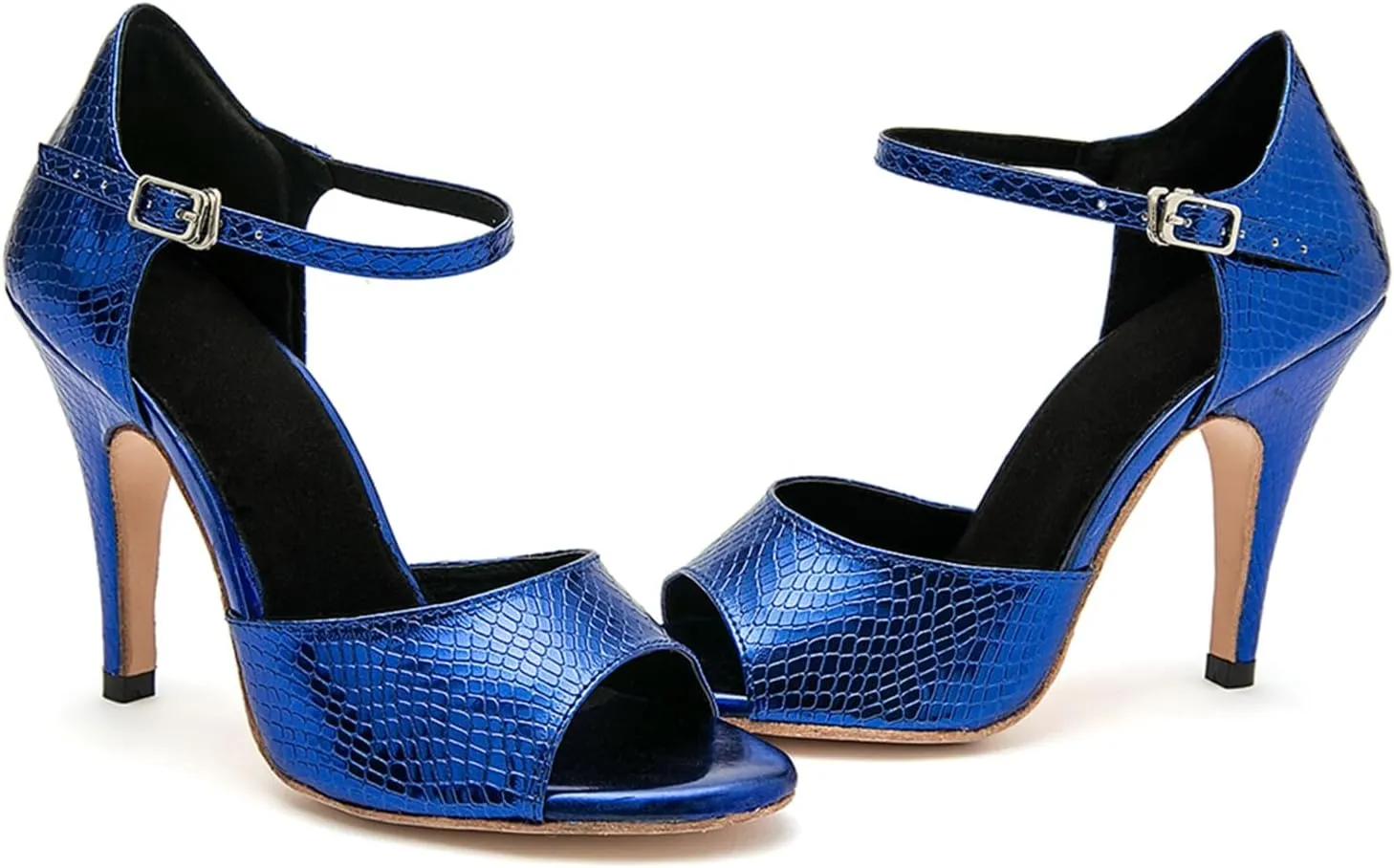Ballroom Dancing Shoes for Women Snakeskin Stiletto High Heel Party Wedding Sandals