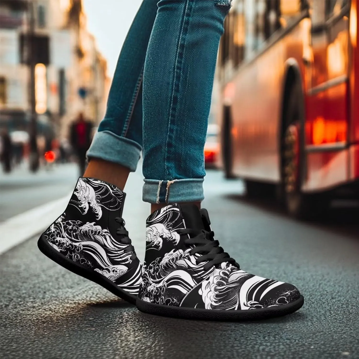 Binienty Mens Barefoot Shoes High Top Womens Minimalist Trail Running Barefoot Shoes Wide Toe Box