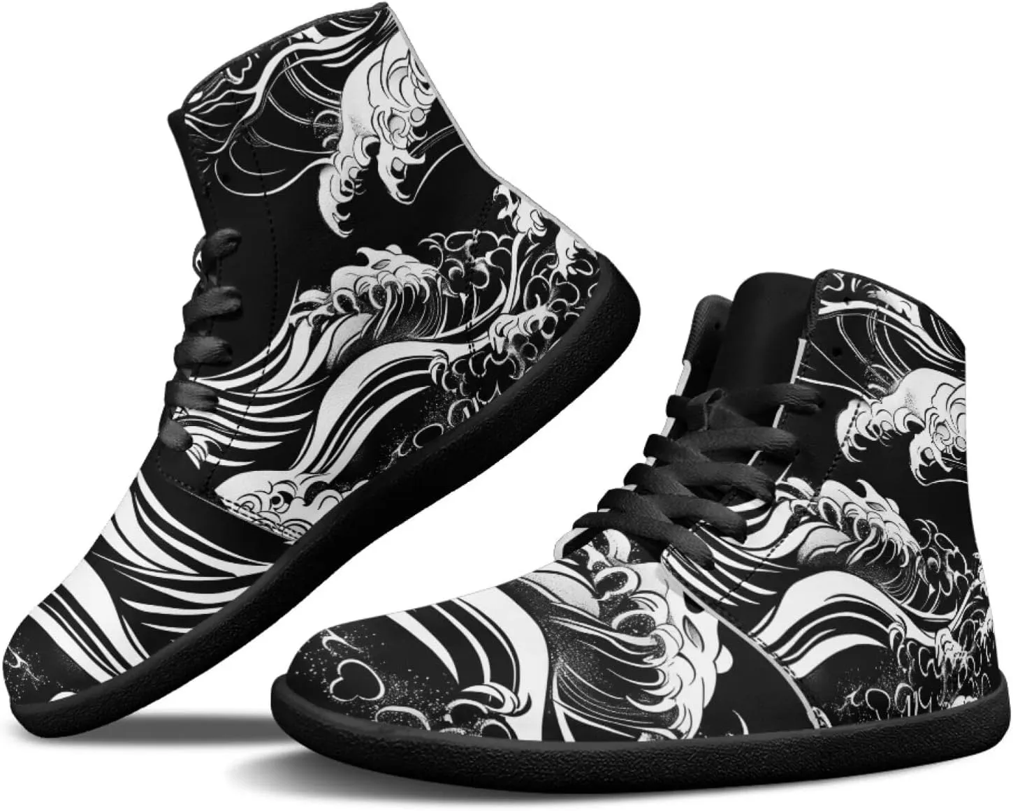 Binienty Mens Barefoot Shoes High Top Womens Minimalist Trail Running Barefoot Shoes Wide Toe Box