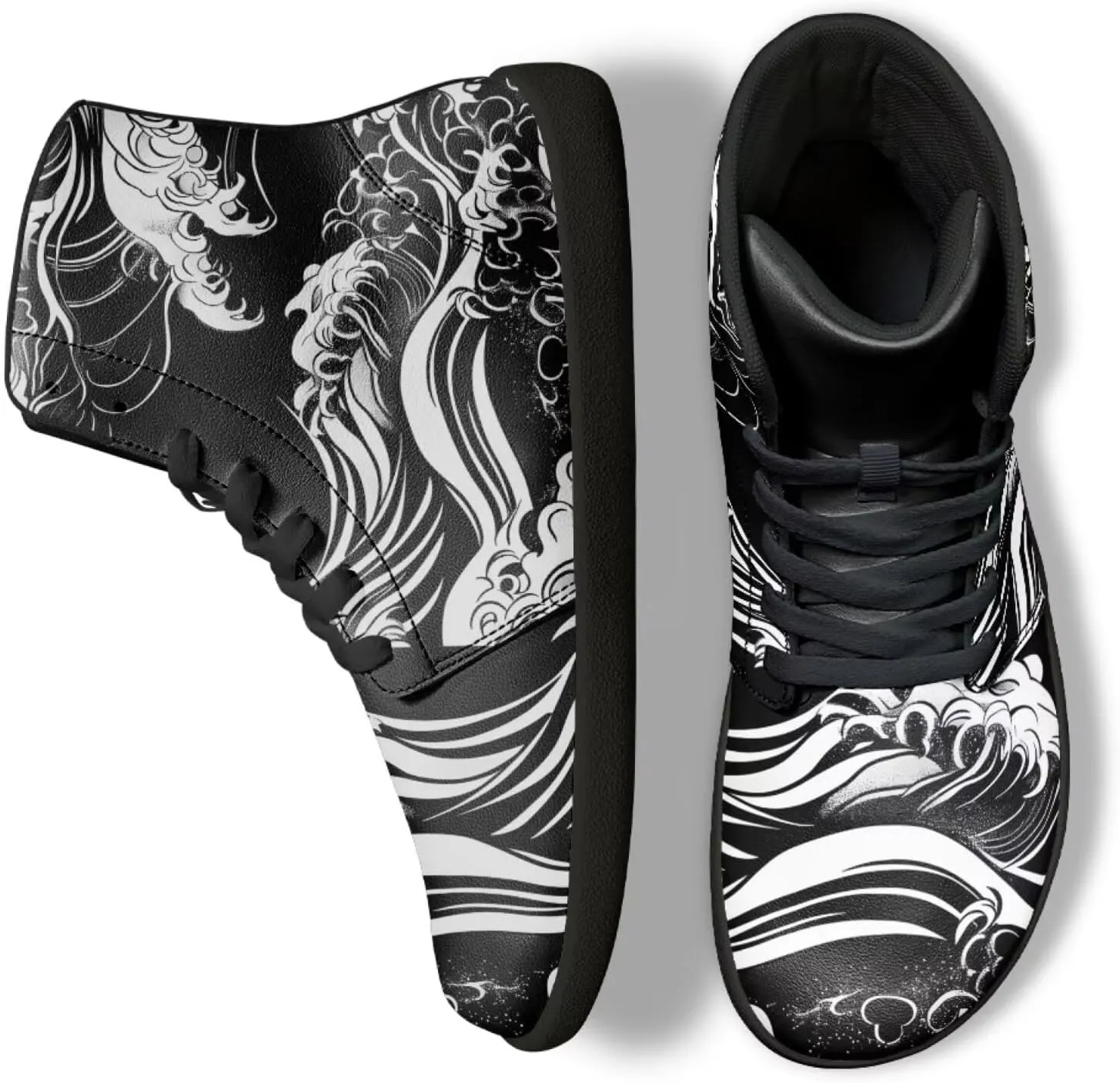 Binienty Mens Barefoot Shoes High Top Womens Minimalist Trail Running Barefoot Shoes Wide Toe Box