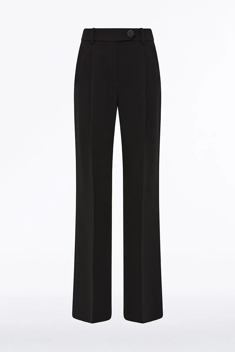 BLACK CREPE WIDE LEG PANT