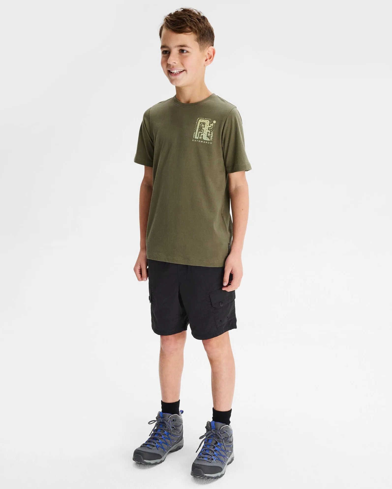 Boys' Geo Skink Organic Cotton T-shirt - Beech
