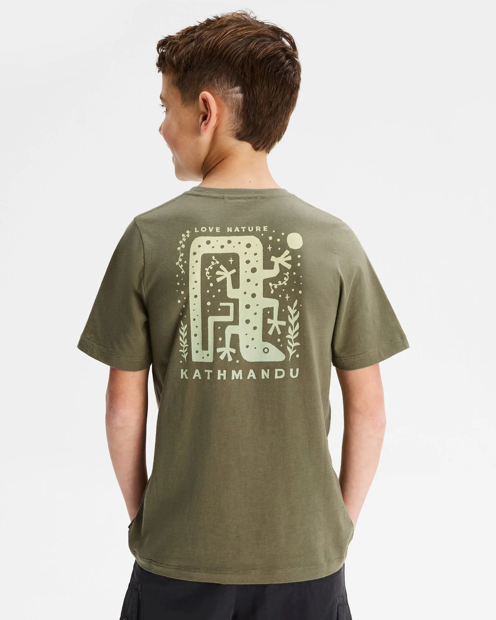 Boys' Geo Skink Organic Cotton T-shirt - Beech