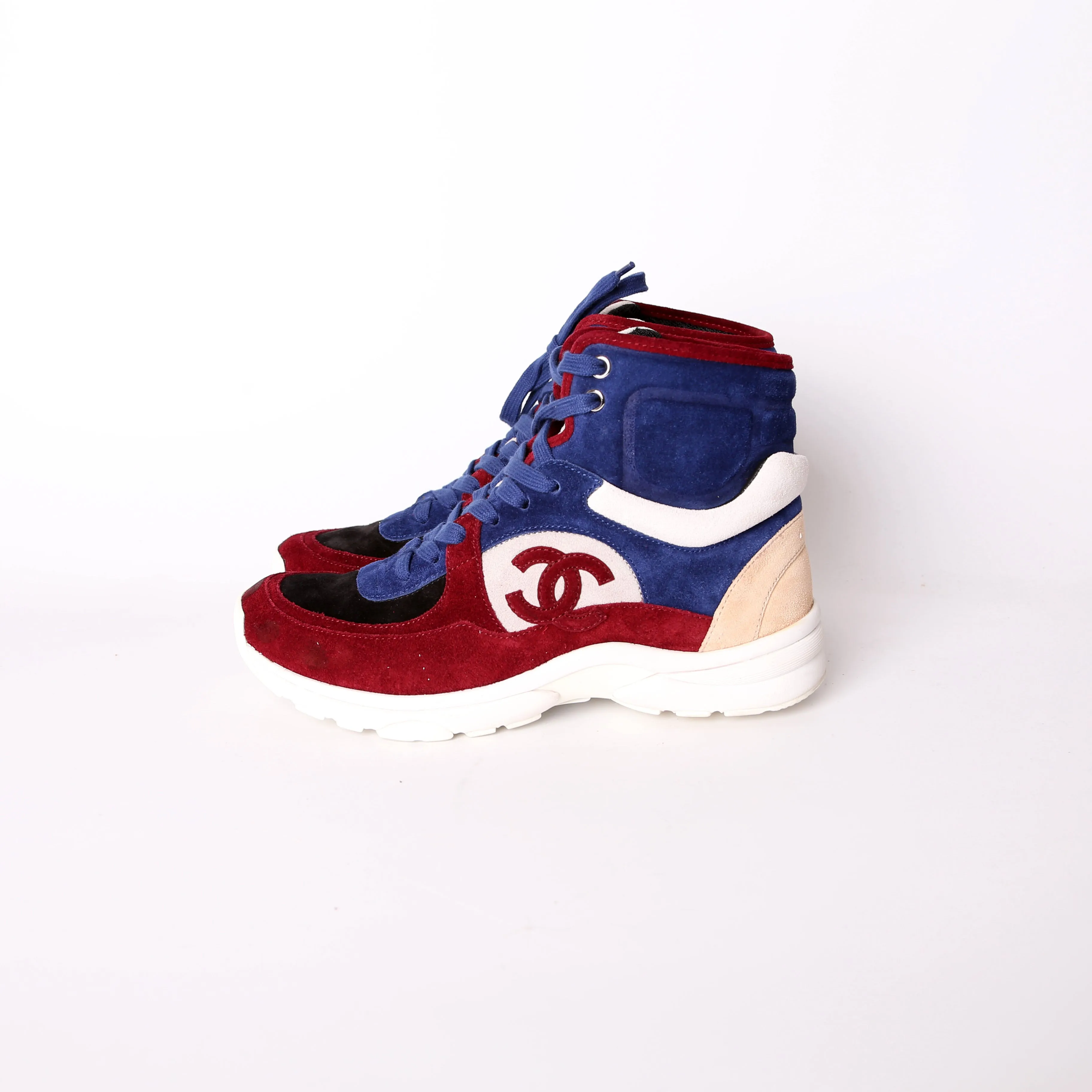 CC High Top Suede Sneakers