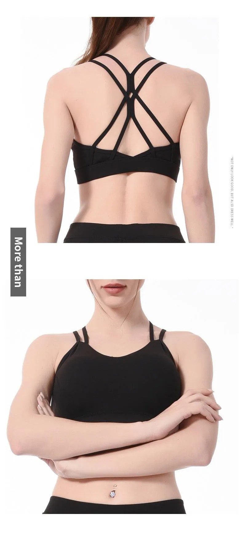 Cross beauty back sports bra