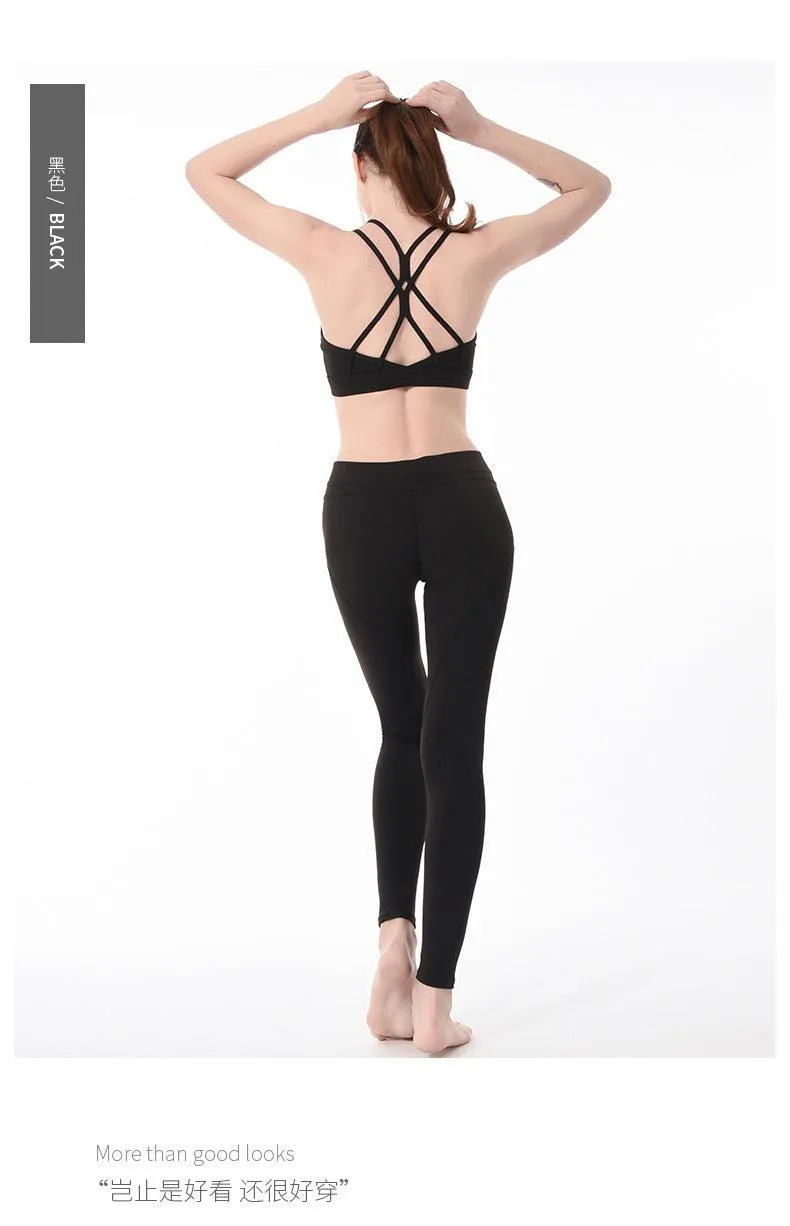 Cross beauty back sports bra