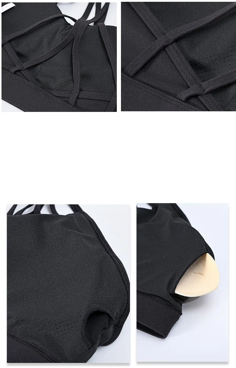 Cross beauty back sports bra