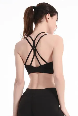 Cross beauty back sports bra
