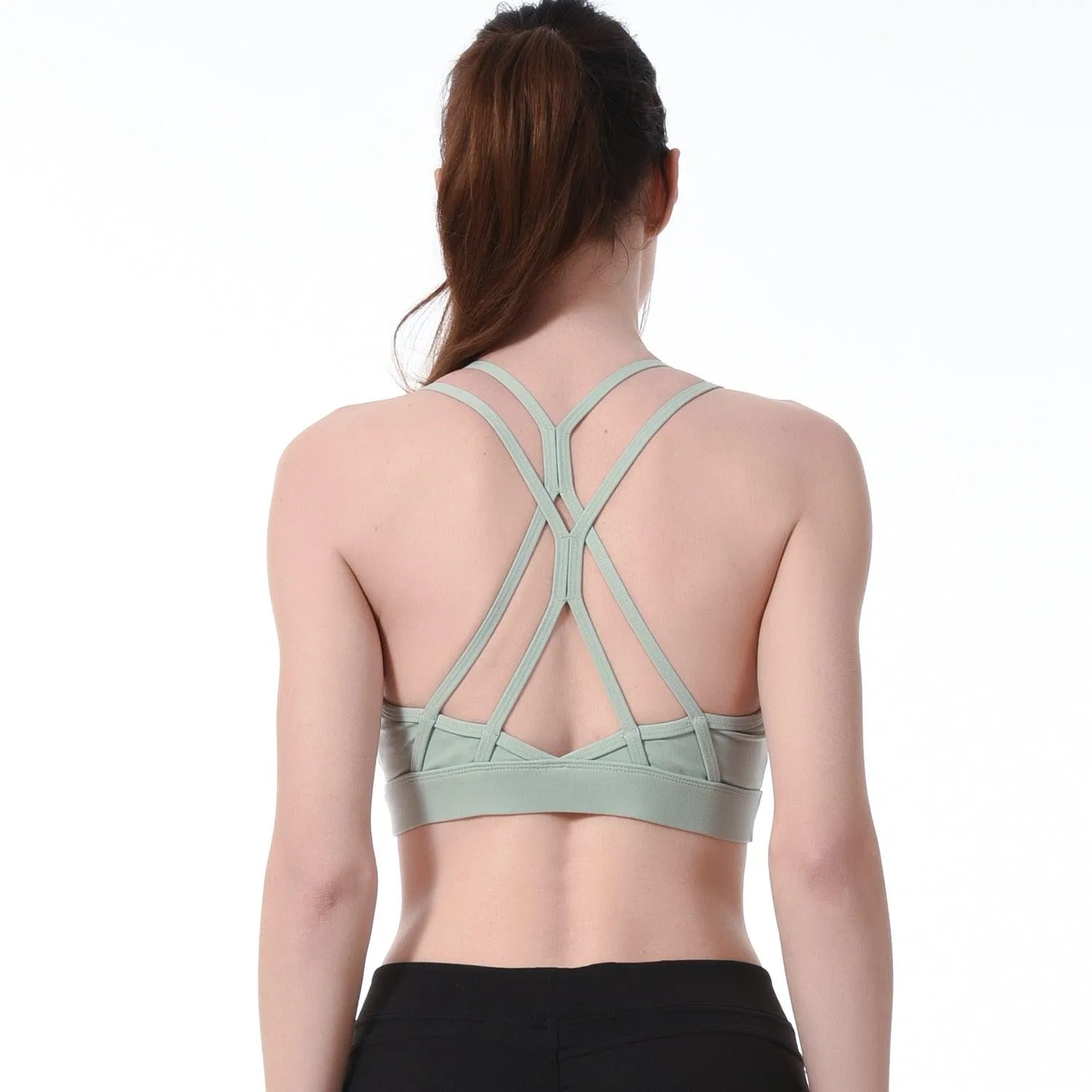 Cross beauty back sports bra