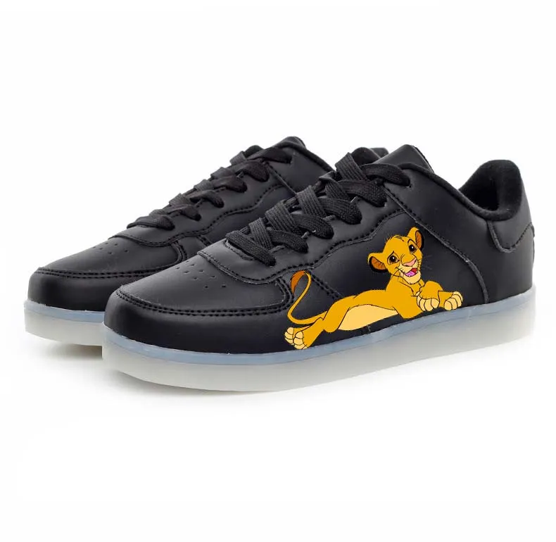 Custom Lion King  Sneakers Light Up Kids Shoes Luminous Sports Shoes  Gifts