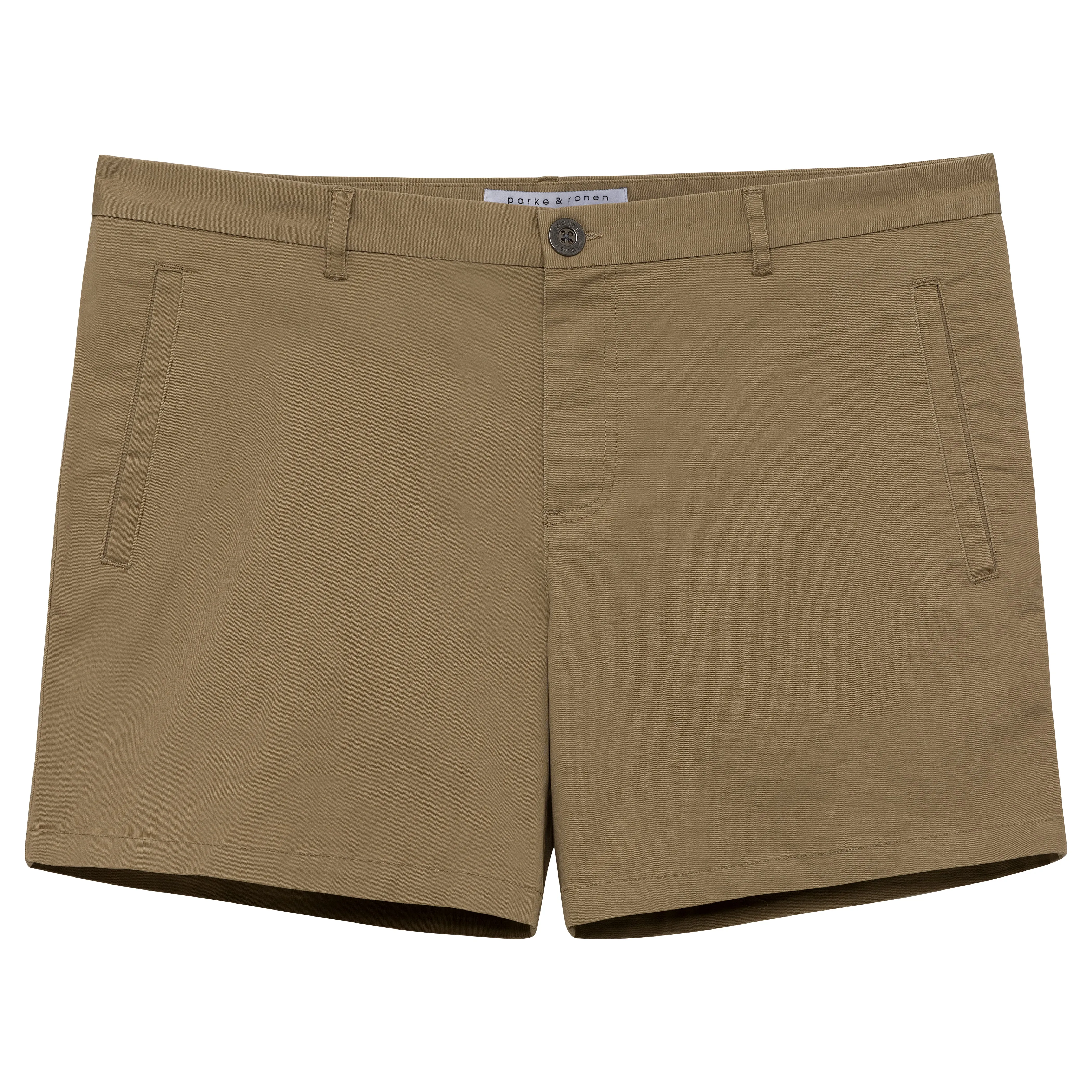 Dark Khaki Stretch Solid Holler Short
