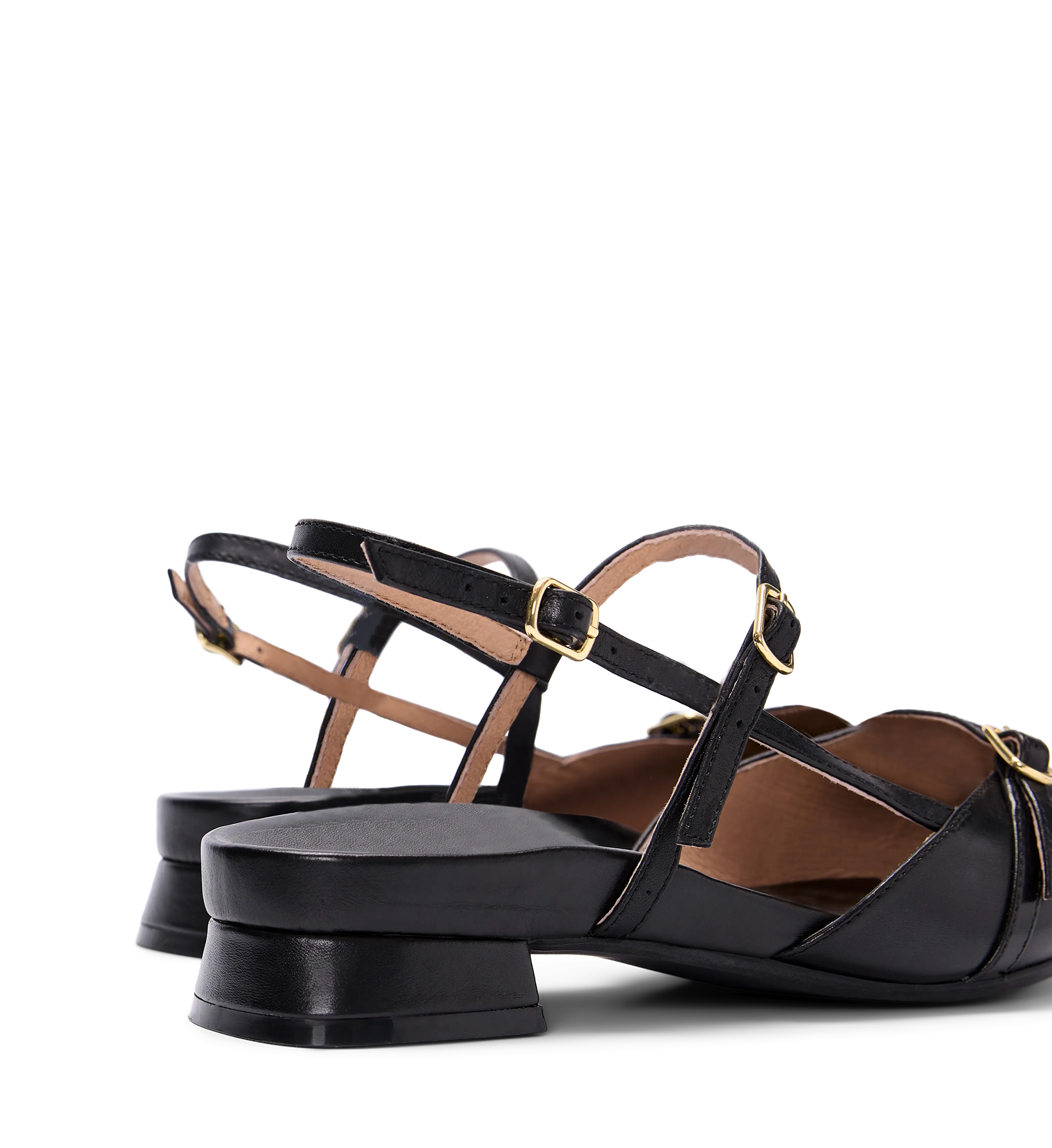 Firecrown 2 Black Leather Flats