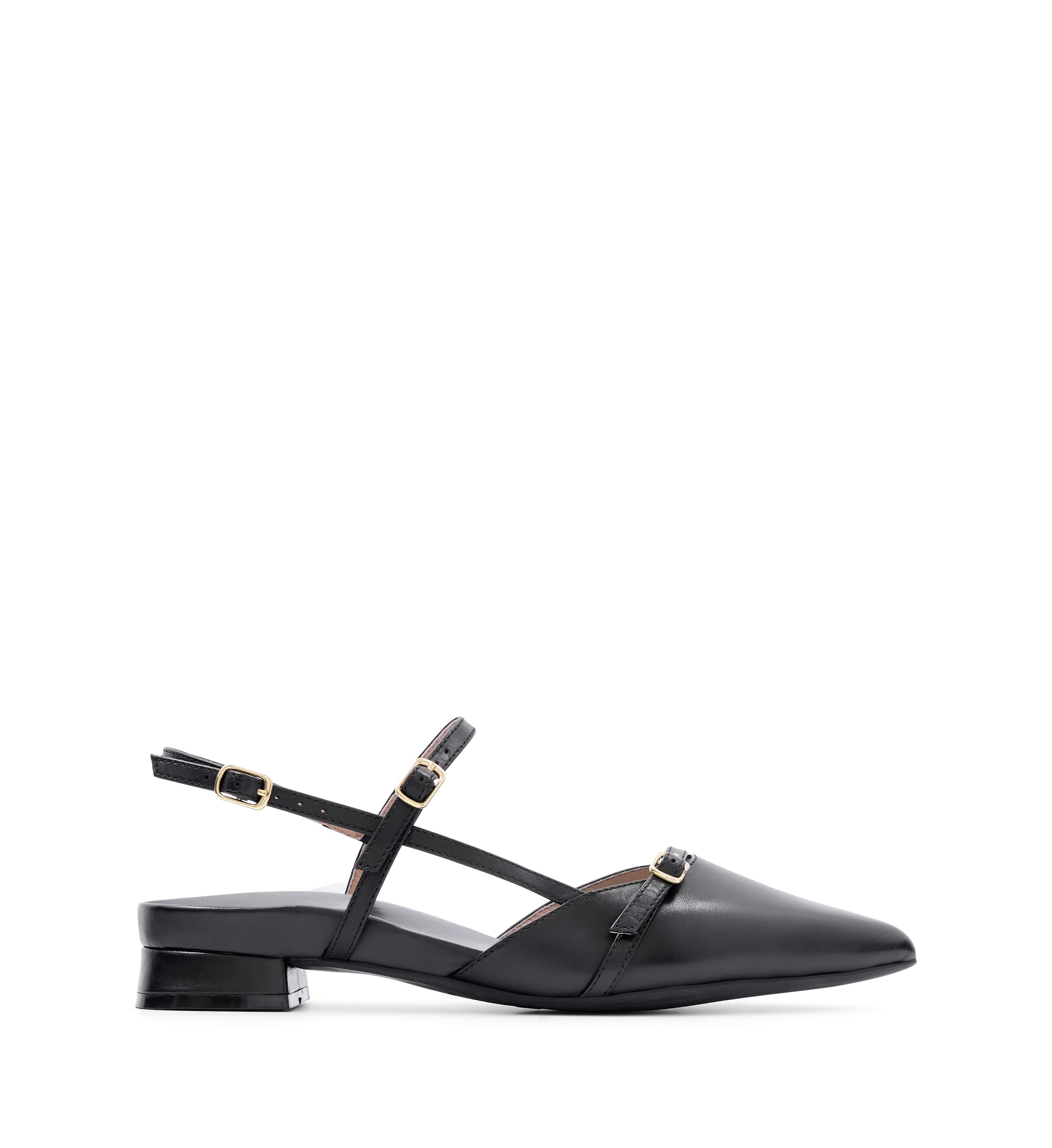 Firecrown 2 Black Leather Flats
