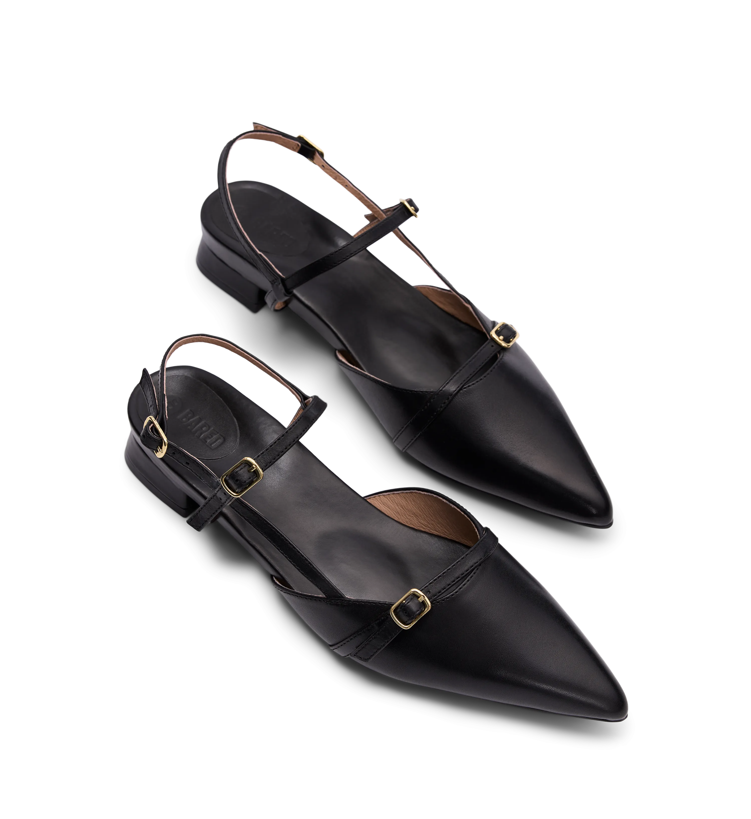 Firecrown 2 Black Leather Flats