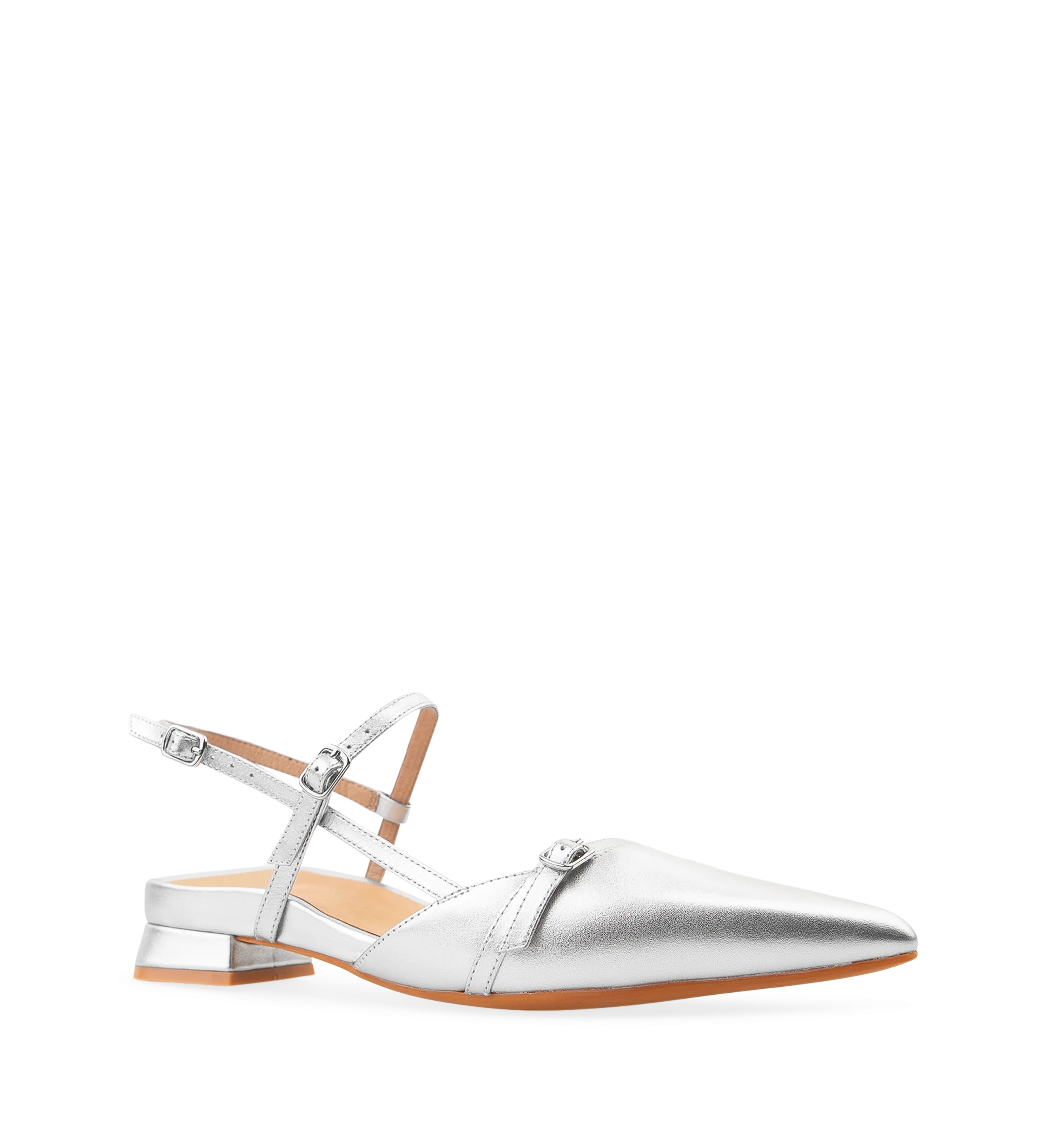 Firecrown 2 Silver Leather Flats