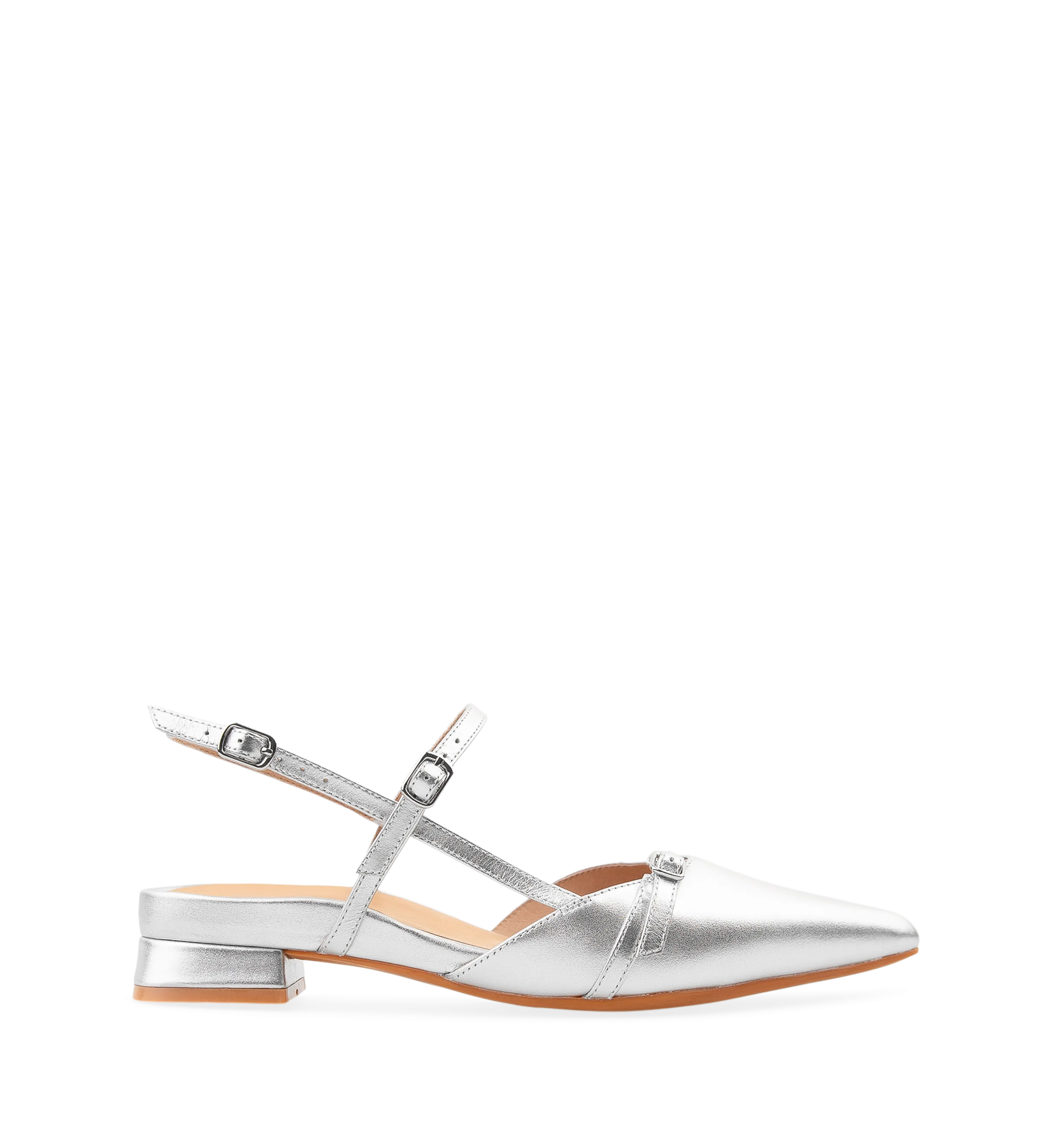 Firecrown 2 Silver Leather Flats