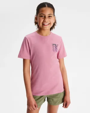 Girls' Geo Skink Organic Cotton T-shirt - Orchid