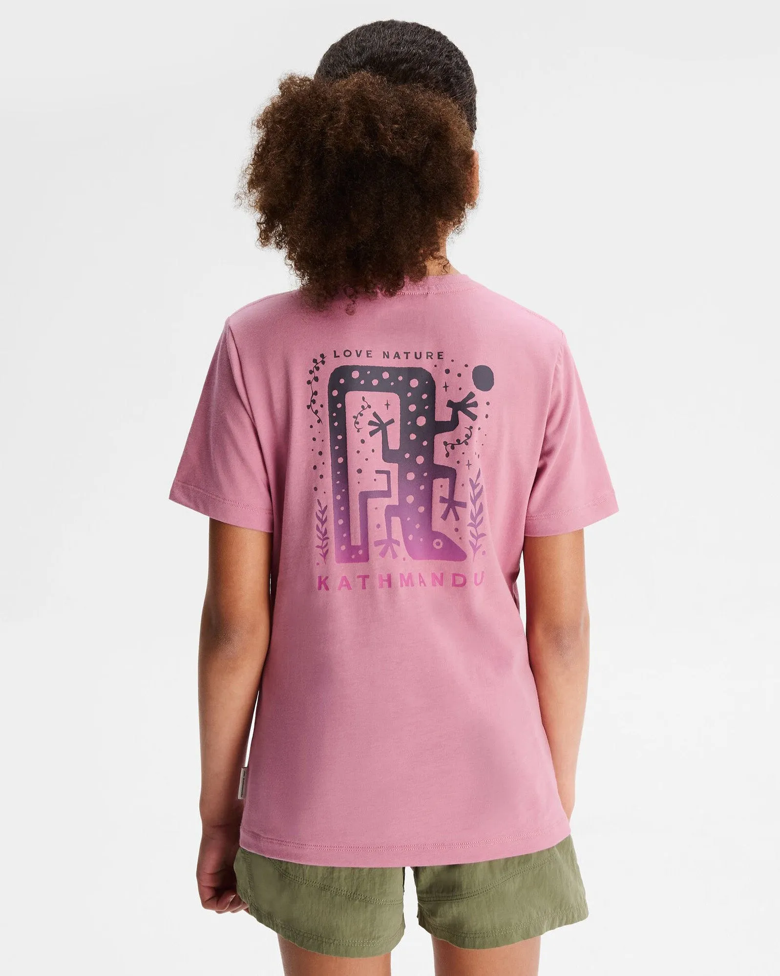 Girls' Geo Skink Organic Cotton T-shirt - Orchid