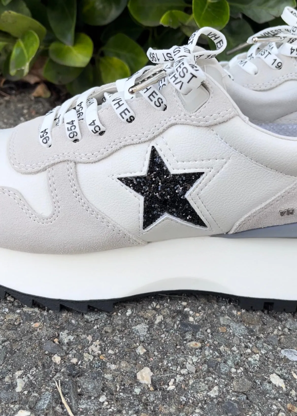 glitter star wedge runner sneaker