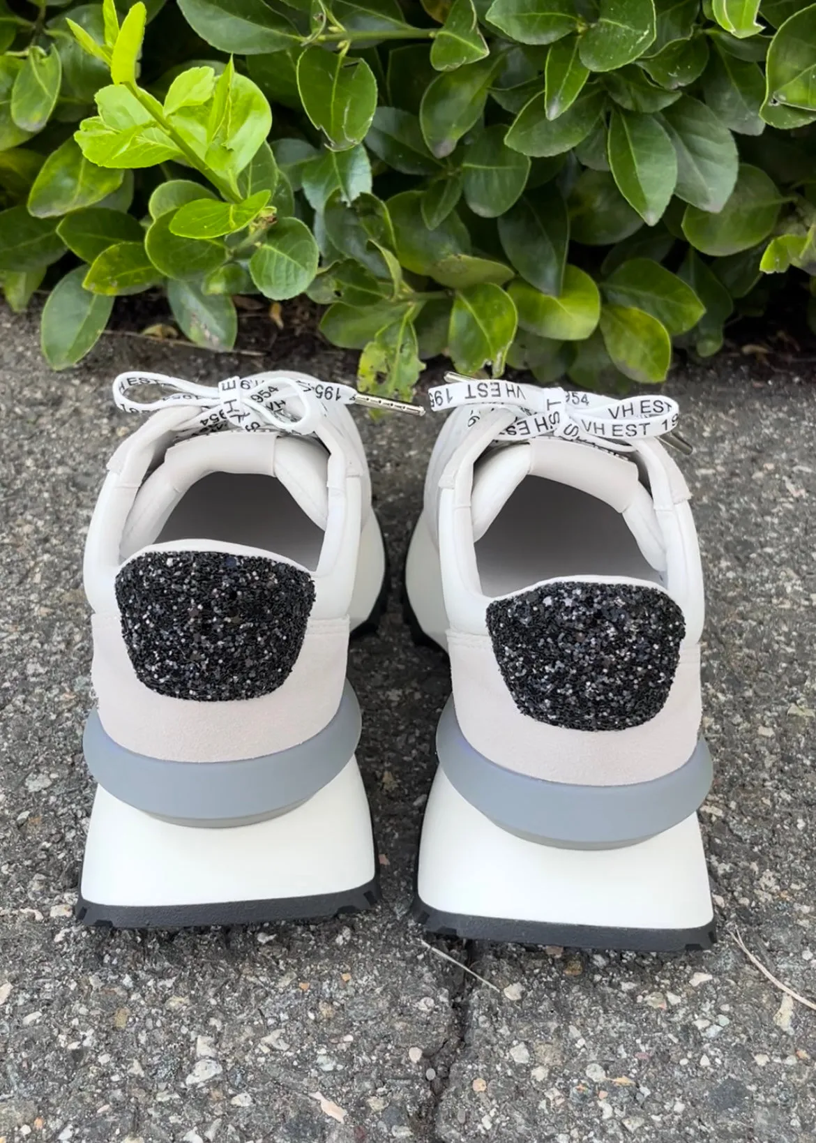 glitter star wedge runner sneaker
