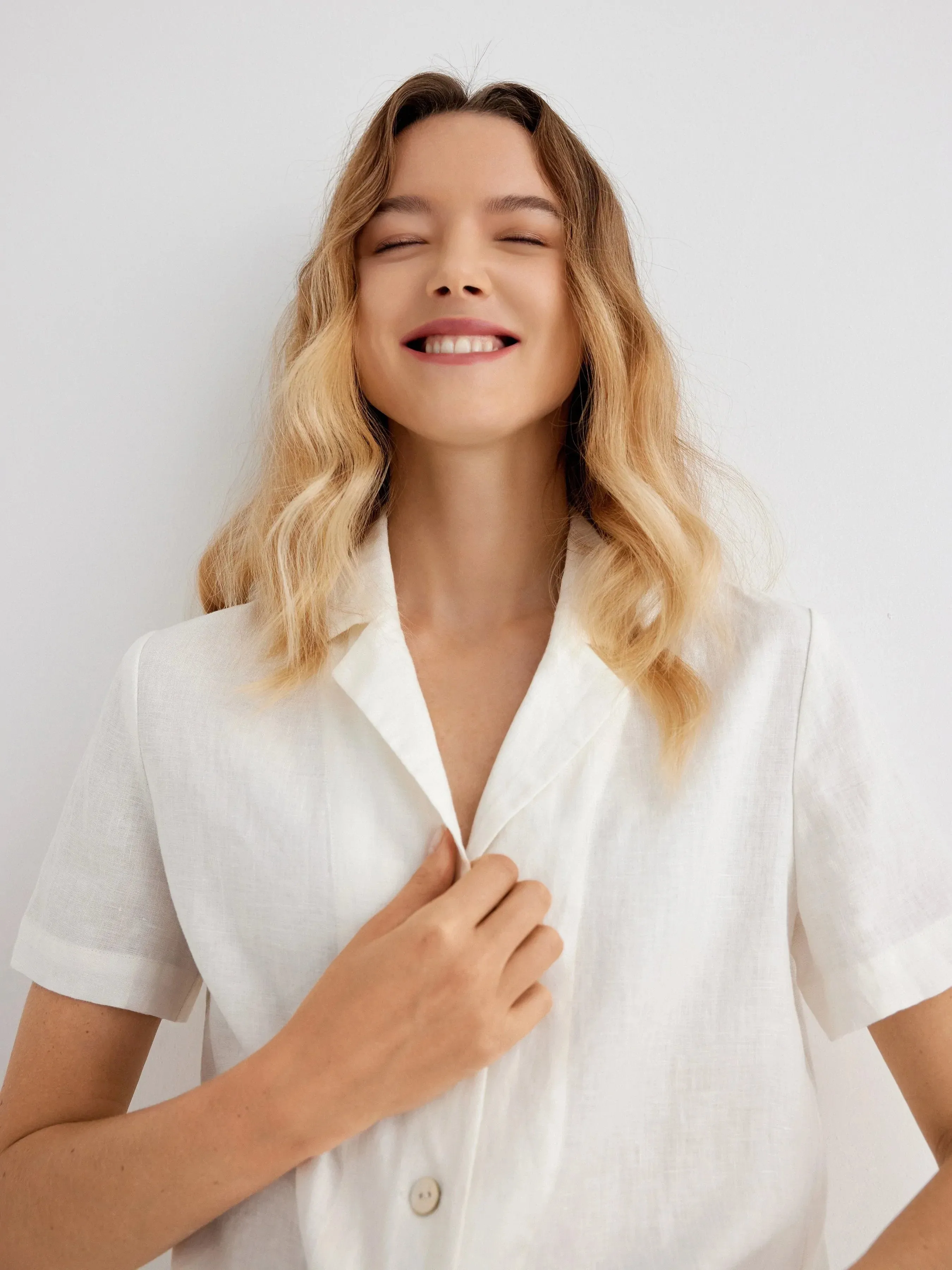 Hollis 100% Linen Button-Front Camp Shirt