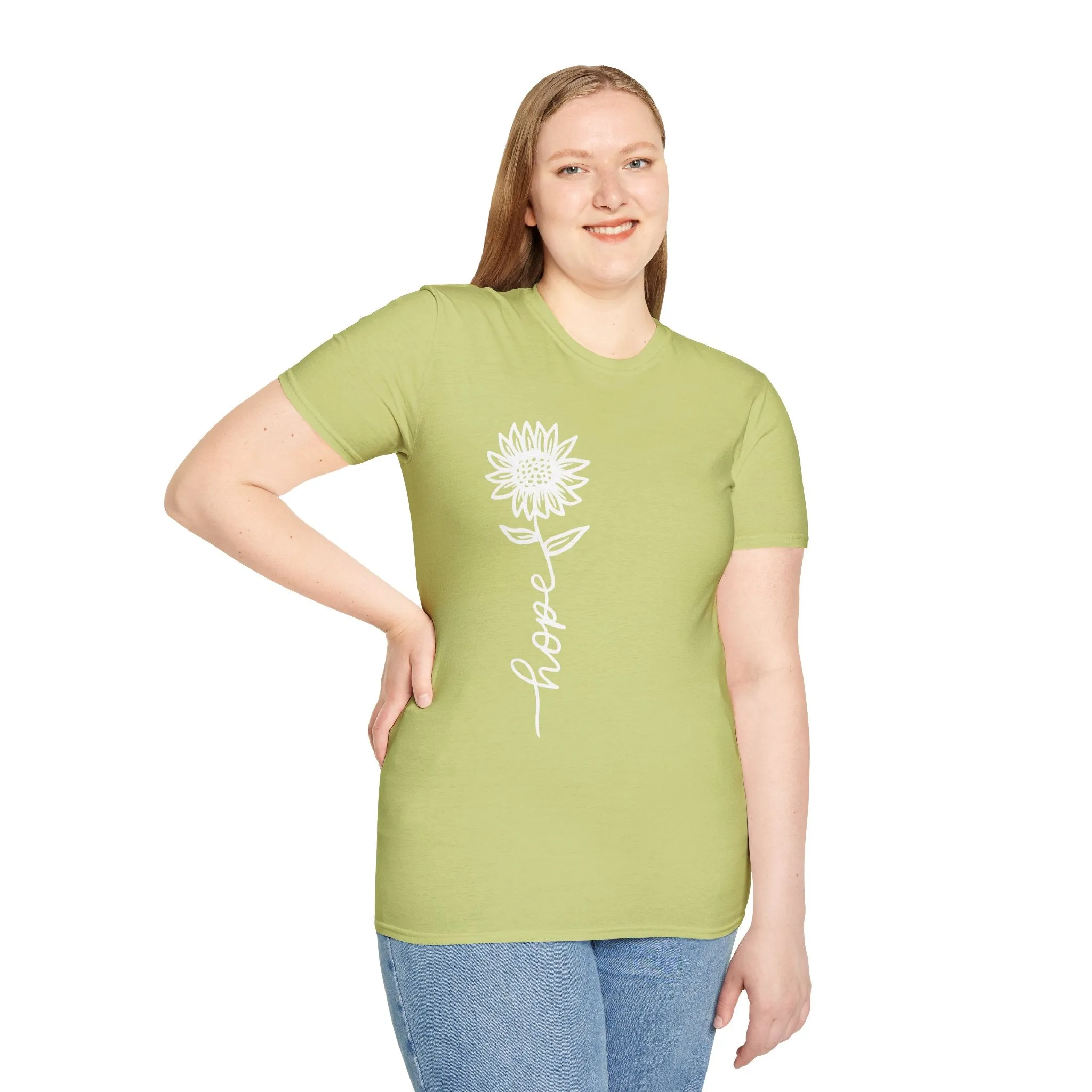 Hope-Inspired Unisex Softstyle T-Shirt - Floral Design for Everyday Wear
