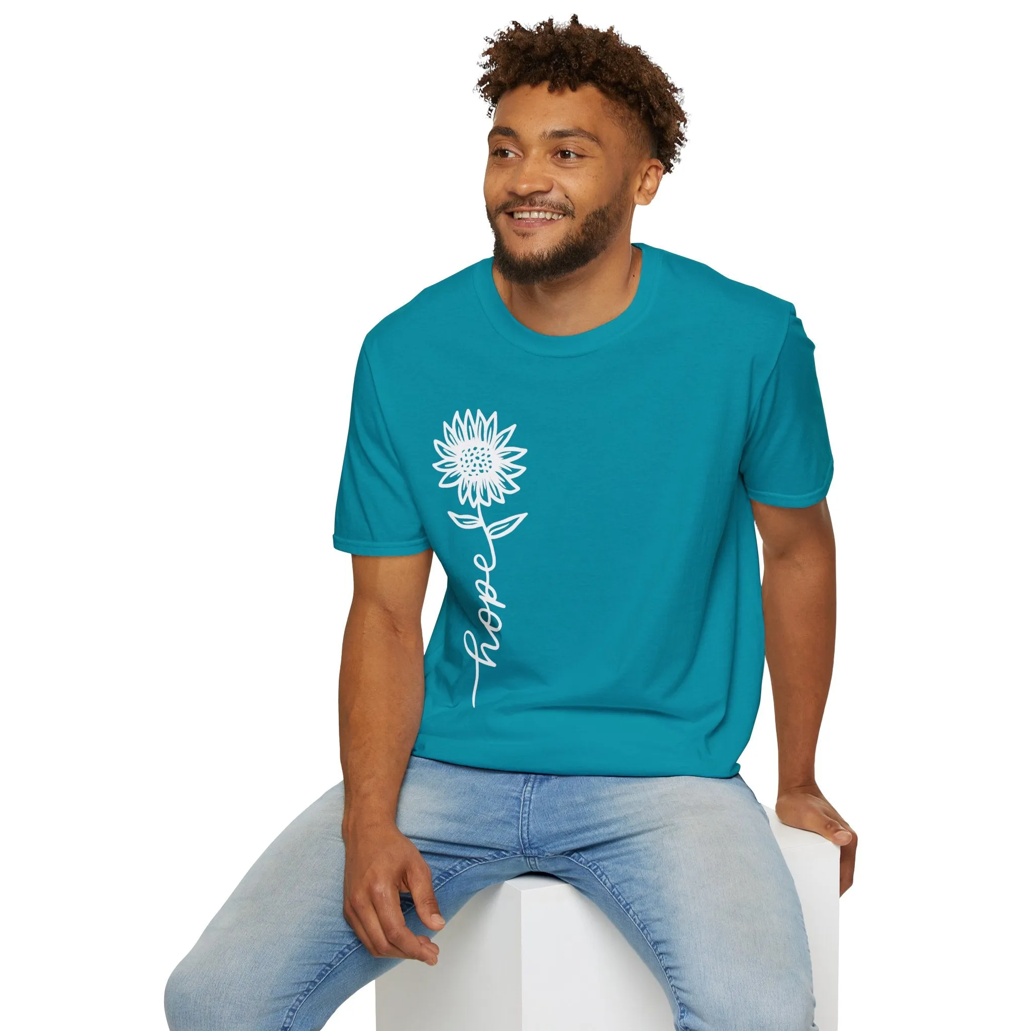Hope-Inspired Unisex Softstyle T-Shirt - Floral Design for Everyday Wear