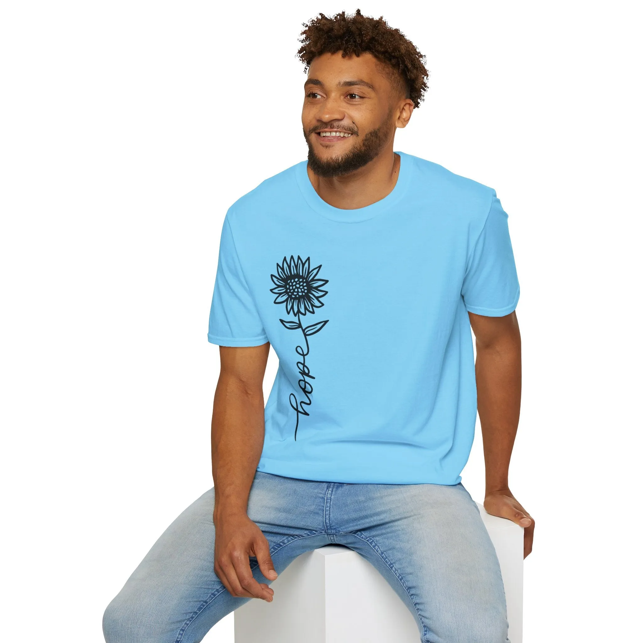 Hope-Inspired Unisex Softstyle T-Shirt - Floral Design for Everyday Wear