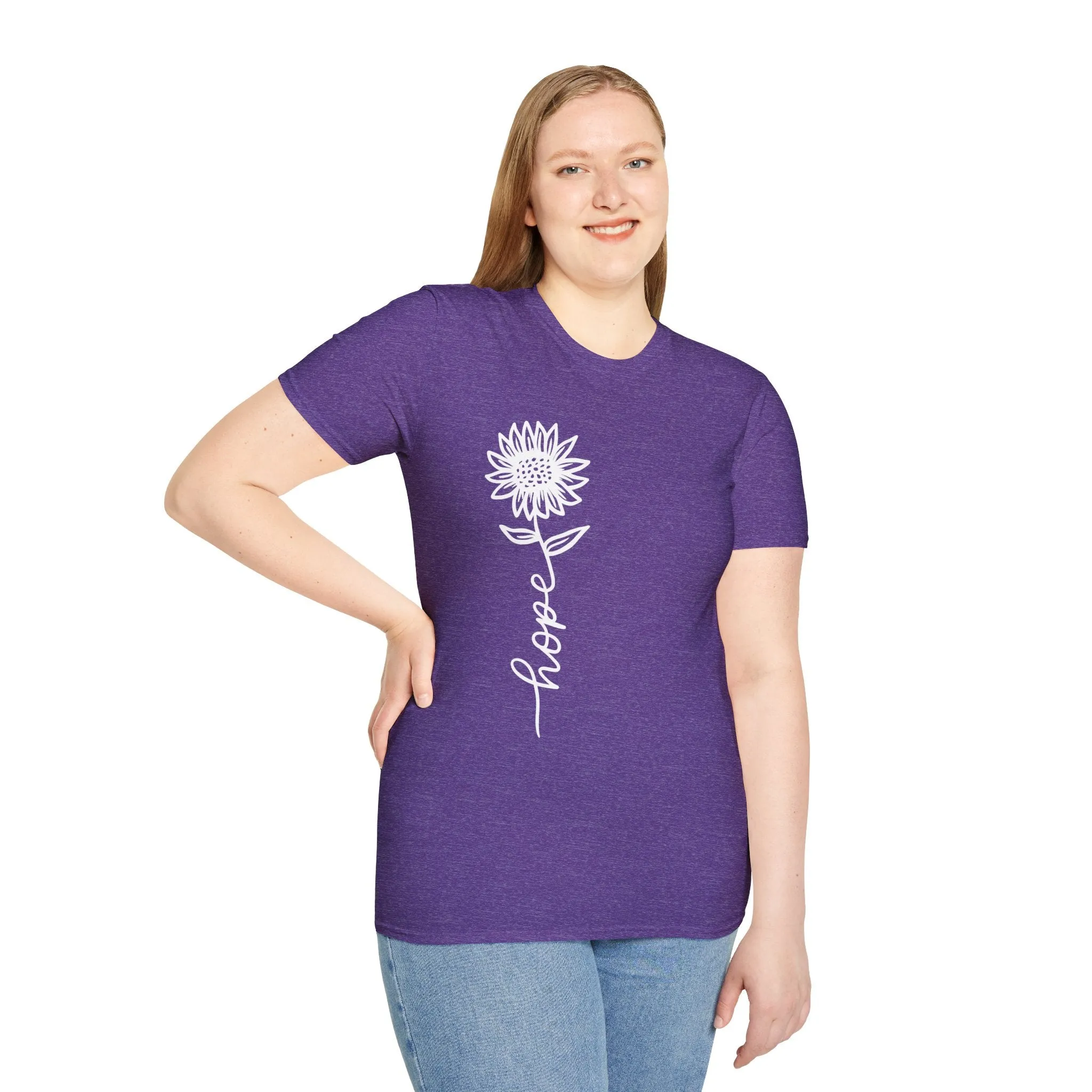 Hope-Inspired Unisex Softstyle T-Shirt - Floral Design for Everyday Wear