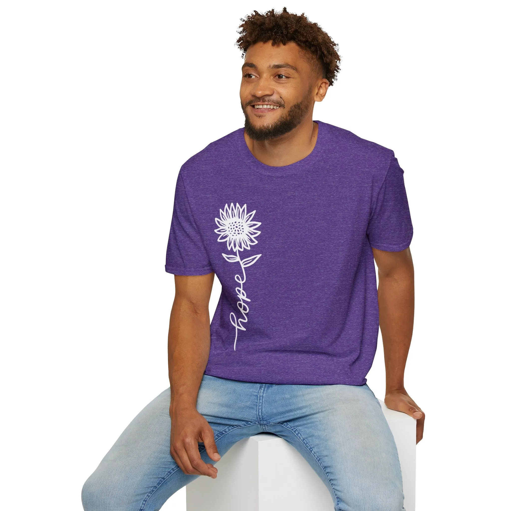 Hope-Inspired Unisex Softstyle T-Shirt - Floral Design for Everyday Wear