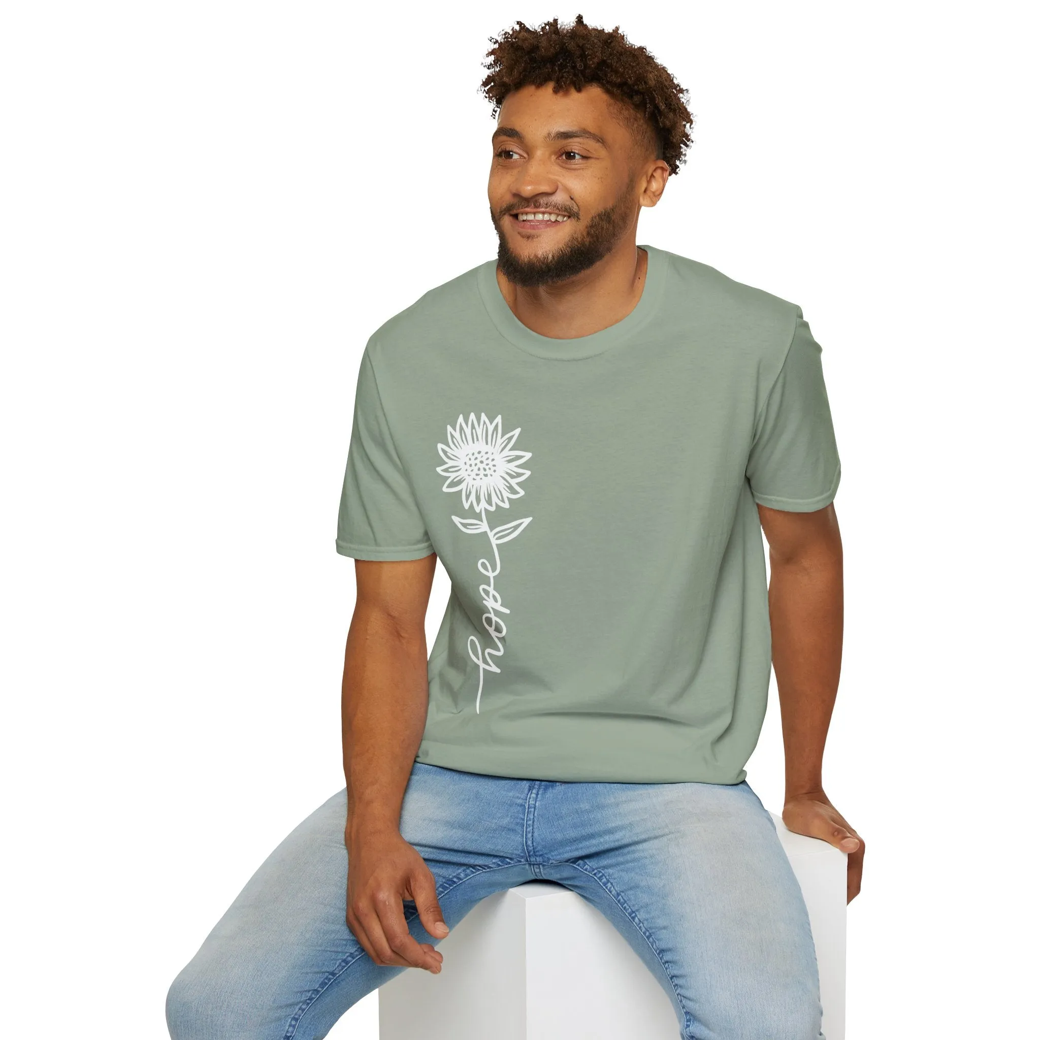 Hope-Inspired Unisex Softstyle T-Shirt - Floral Design for Everyday Wear
