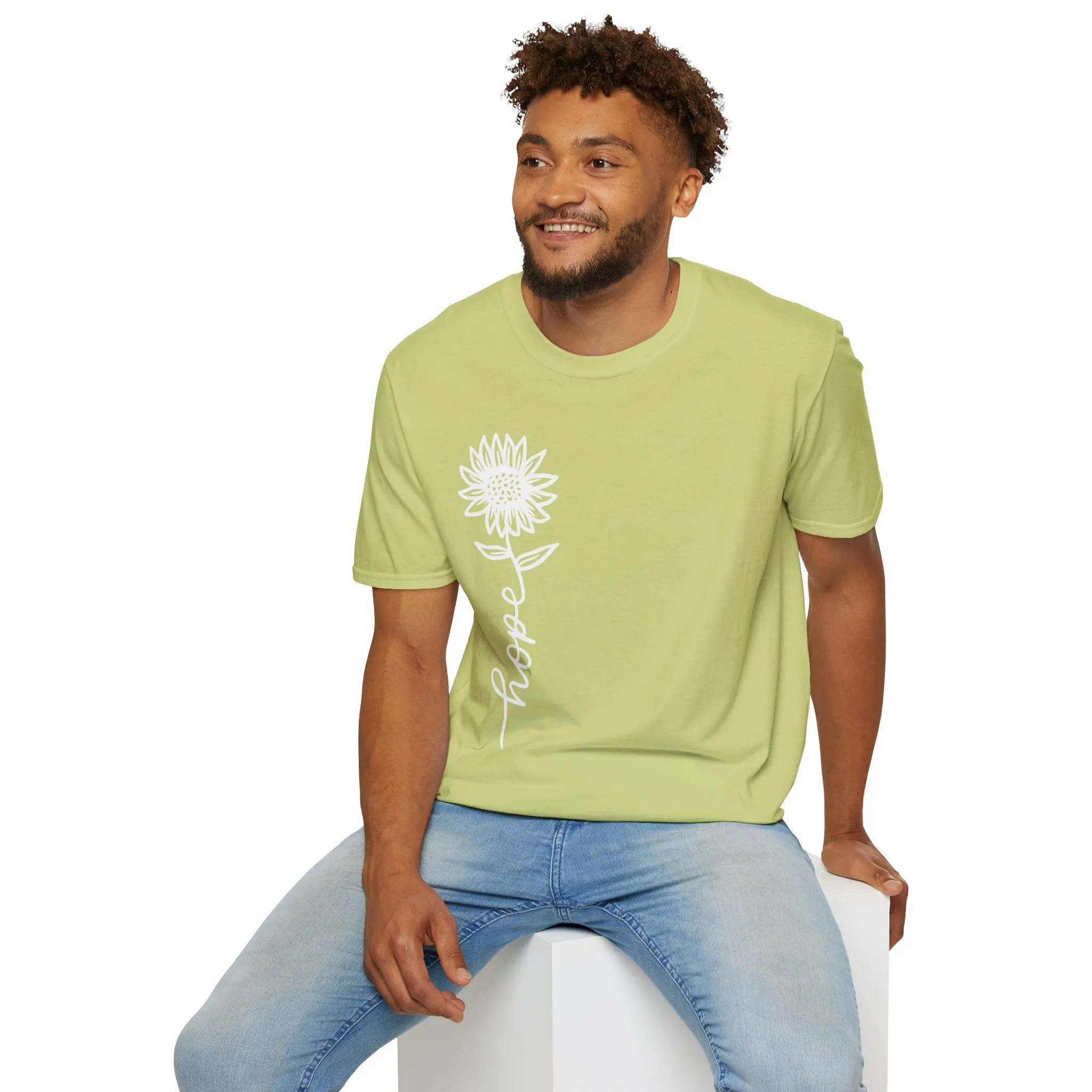 Hope-Inspired Unisex Softstyle T-Shirt - Floral Design for Everyday Wear