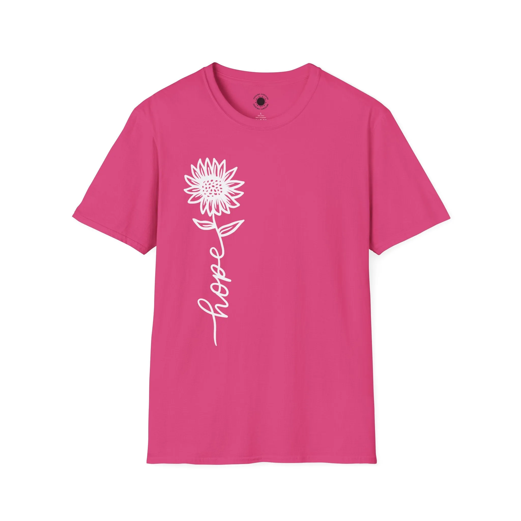 Hope-Inspired Unisex Softstyle T-Shirt - Floral Design for Everyday Wear