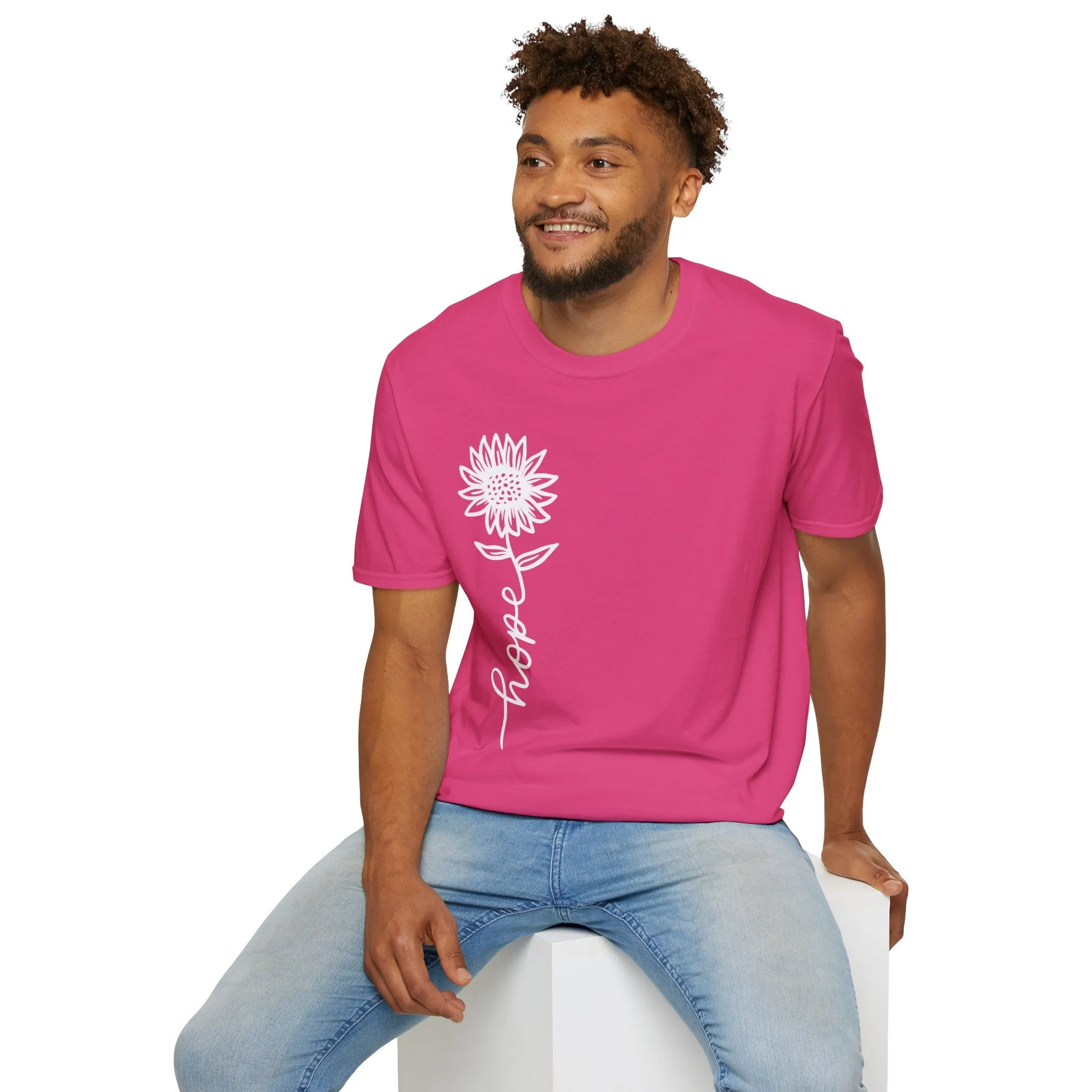 Hope-Inspired Unisex Softstyle T-Shirt - Floral Design for Everyday Wear