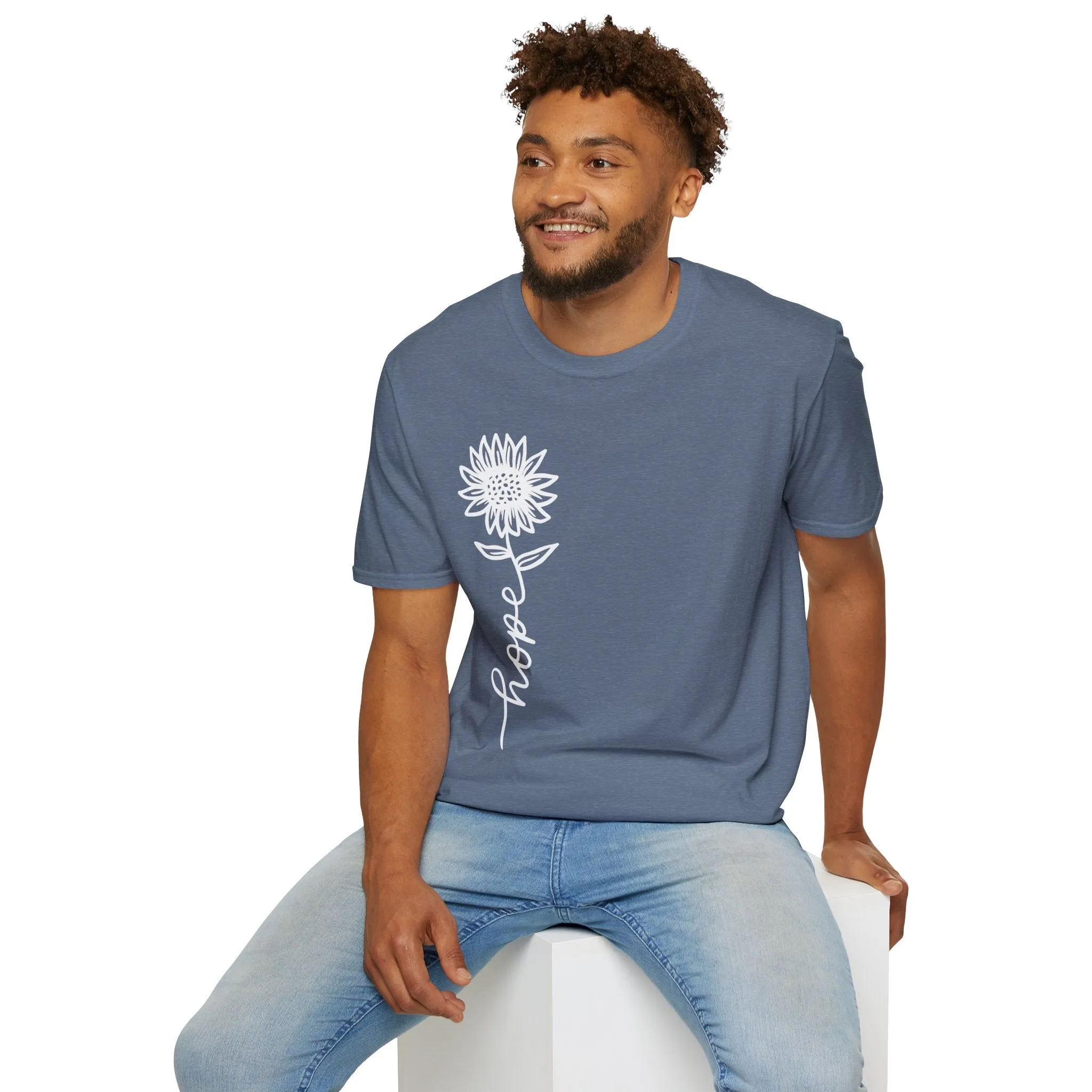 Hope-Inspired Unisex Softstyle T-Shirt - Floral Design for Everyday Wear