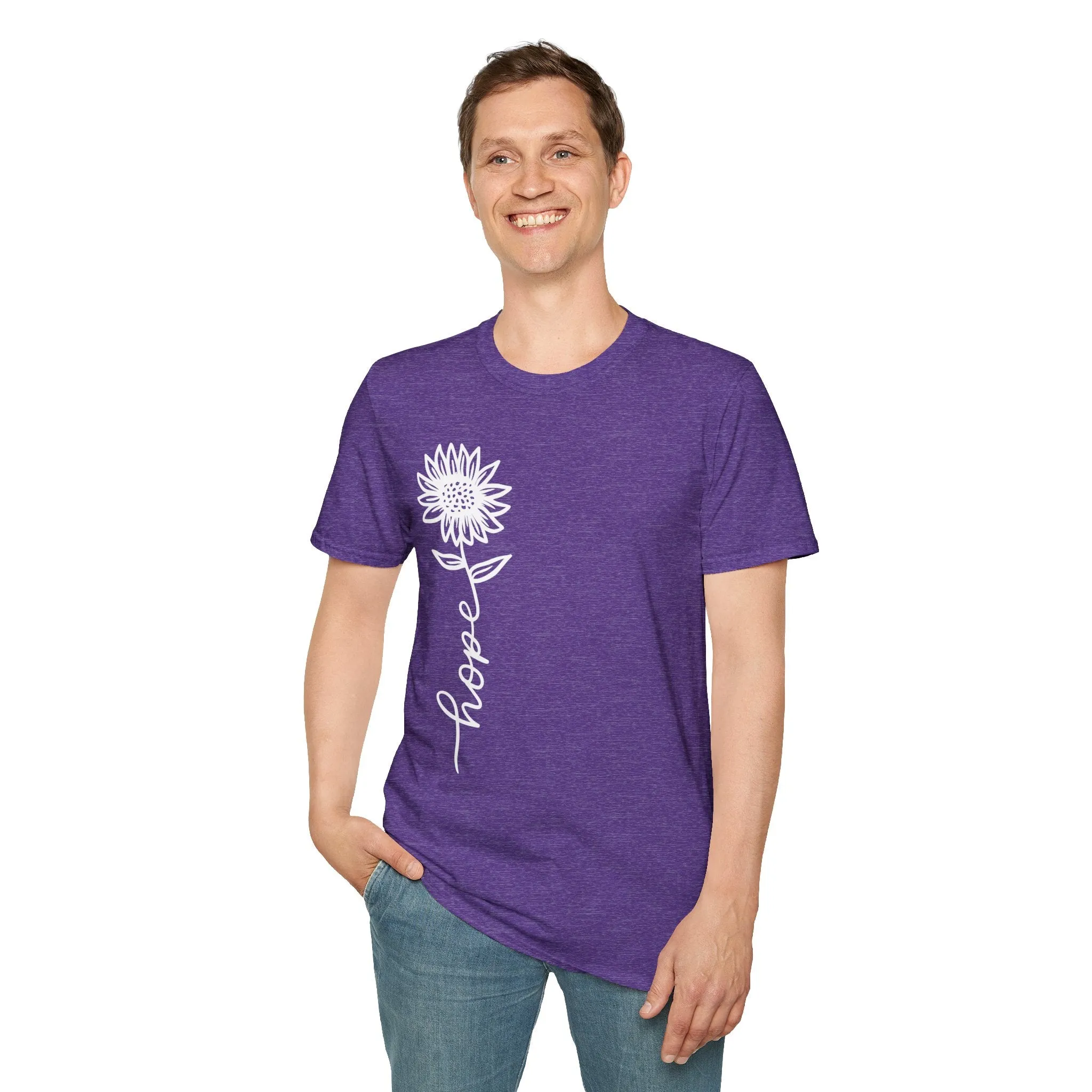 Hope-Inspired Unisex Softstyle T-Shirt - Floral Design for Everyday Wear