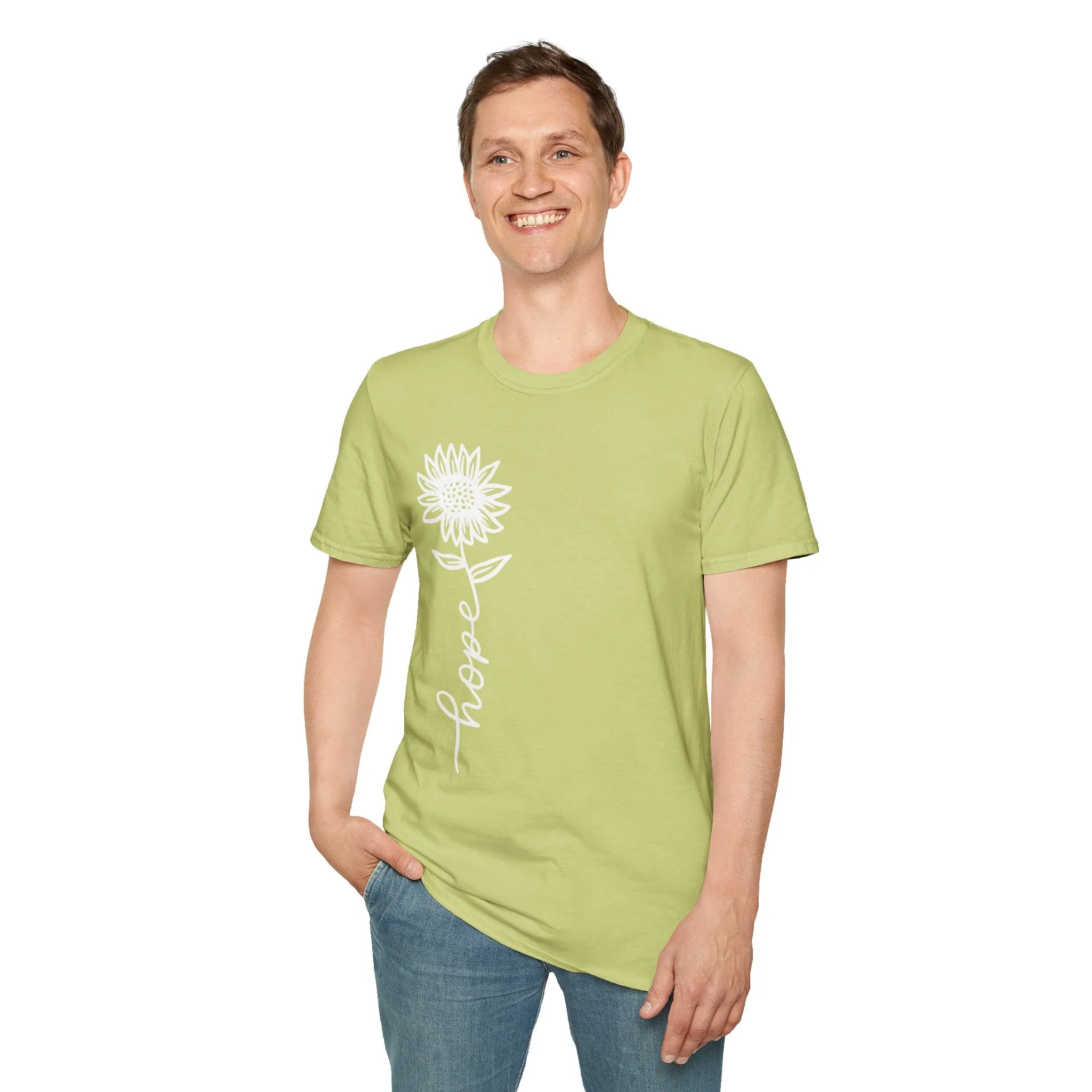 Hope-Inspired Unisex Softstyle T-Shirt - Floral Design for Everyday Wear