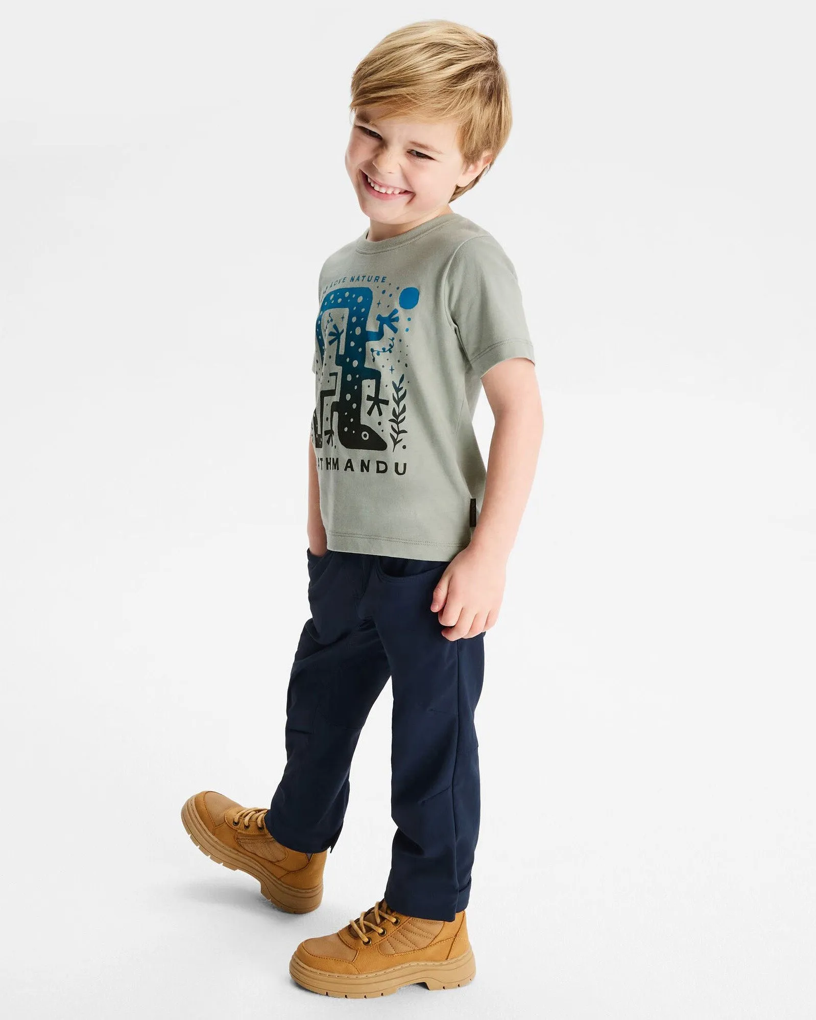 Kids' Geo Skink Organic Cotton T-shirt - Gum Tree