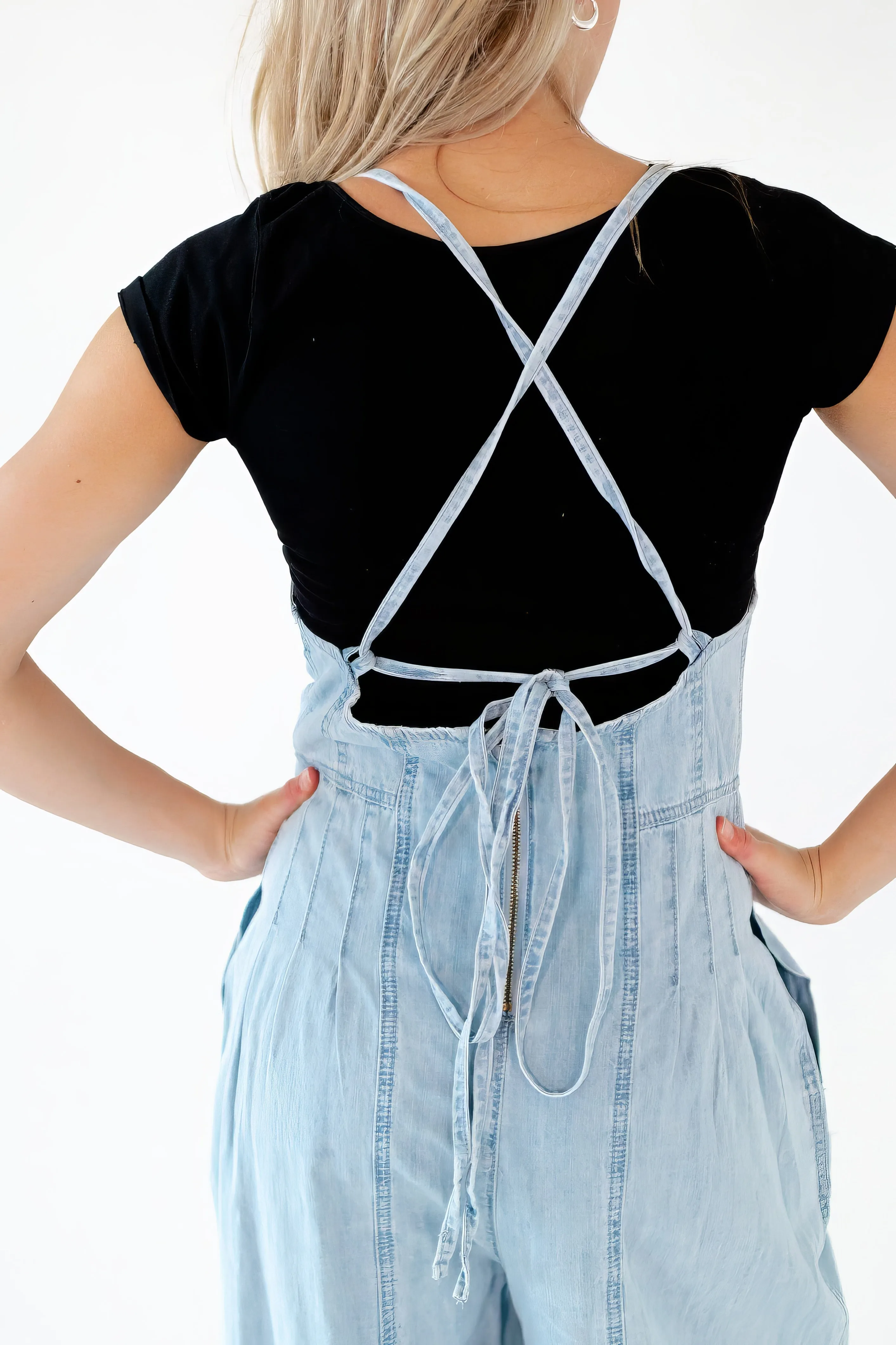 Madison Lace Up Back Jumpsuit