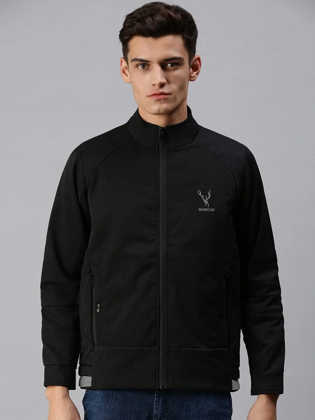 Men Black Sporty Jacket