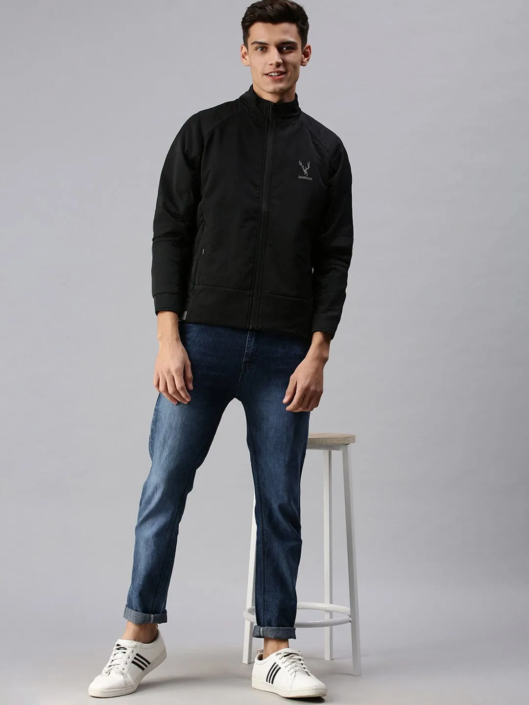 Men Black Sporty Jacket